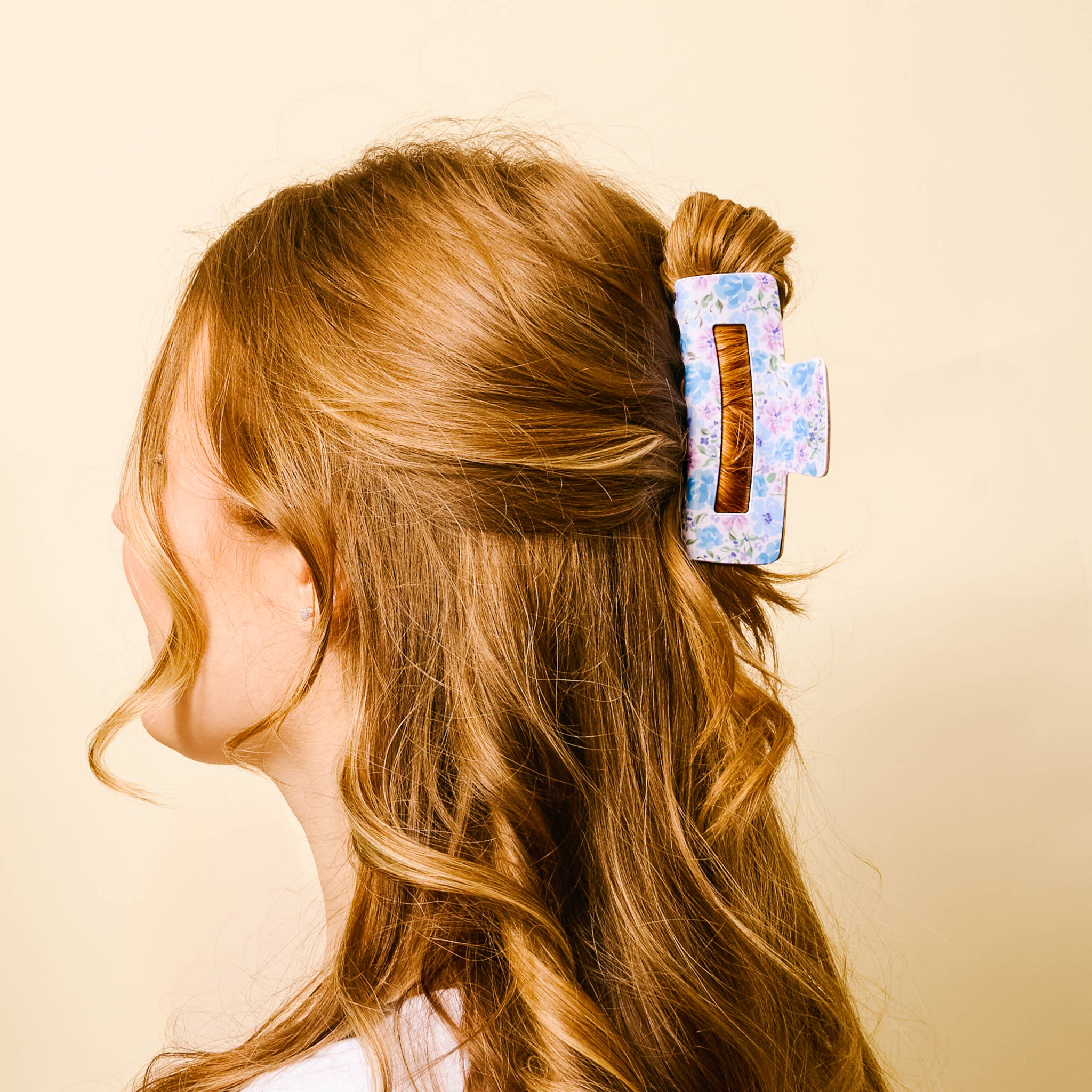 The Darling Effect - Claw Clip-Secret Garden Blue