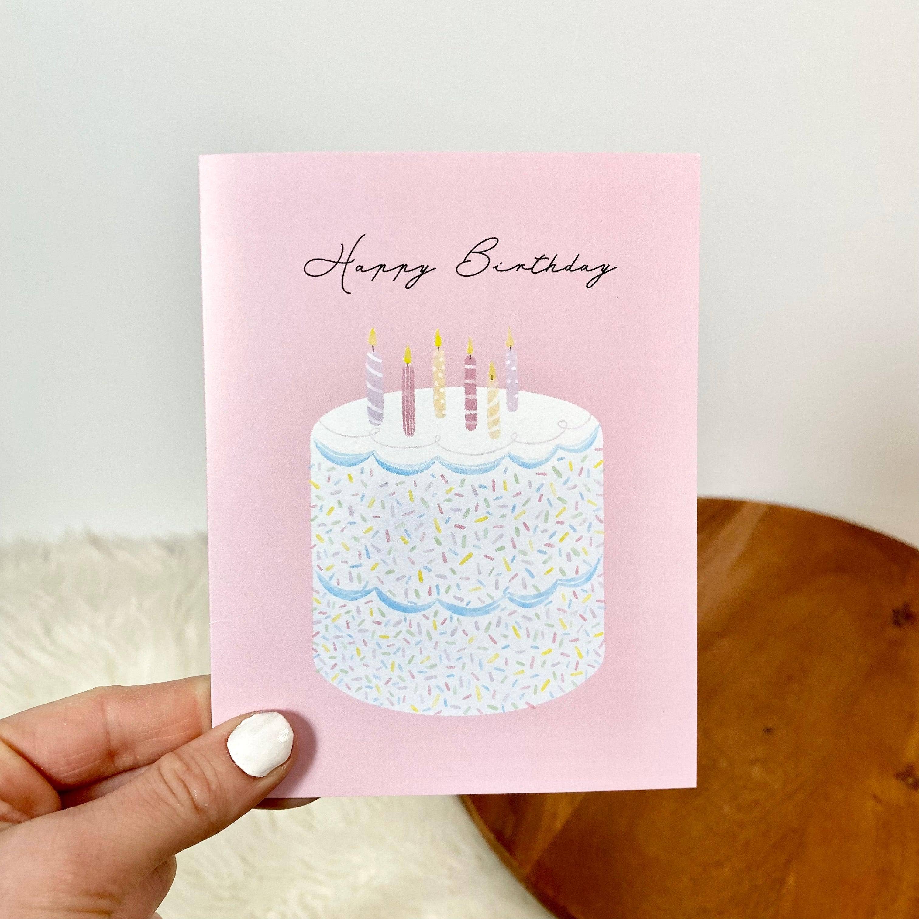 Big Moods - Happy Birthday Elegant Cake Birthday Cards