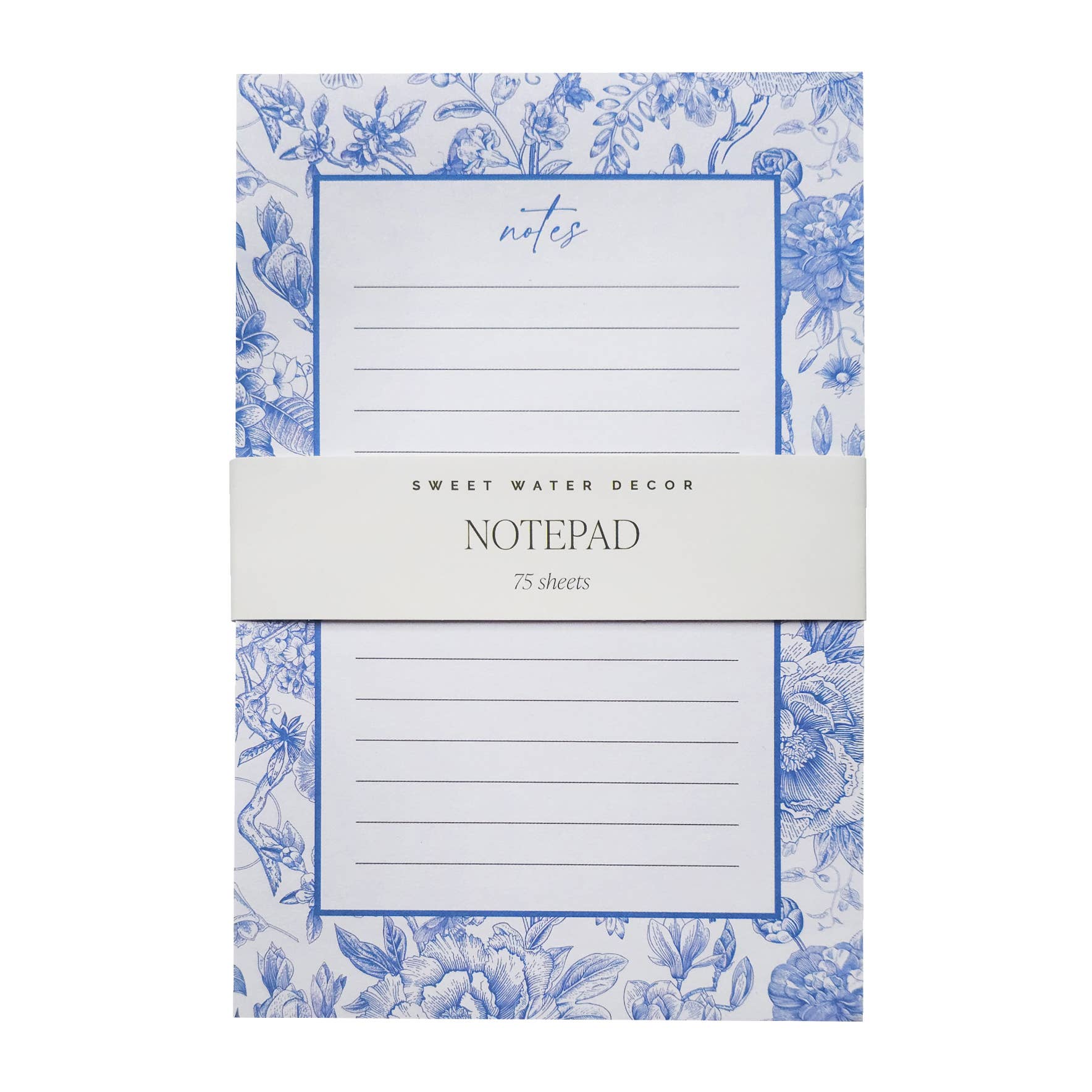 Sweet Water Decor - Blue Delft Notepad - Stationery & Office Accessories