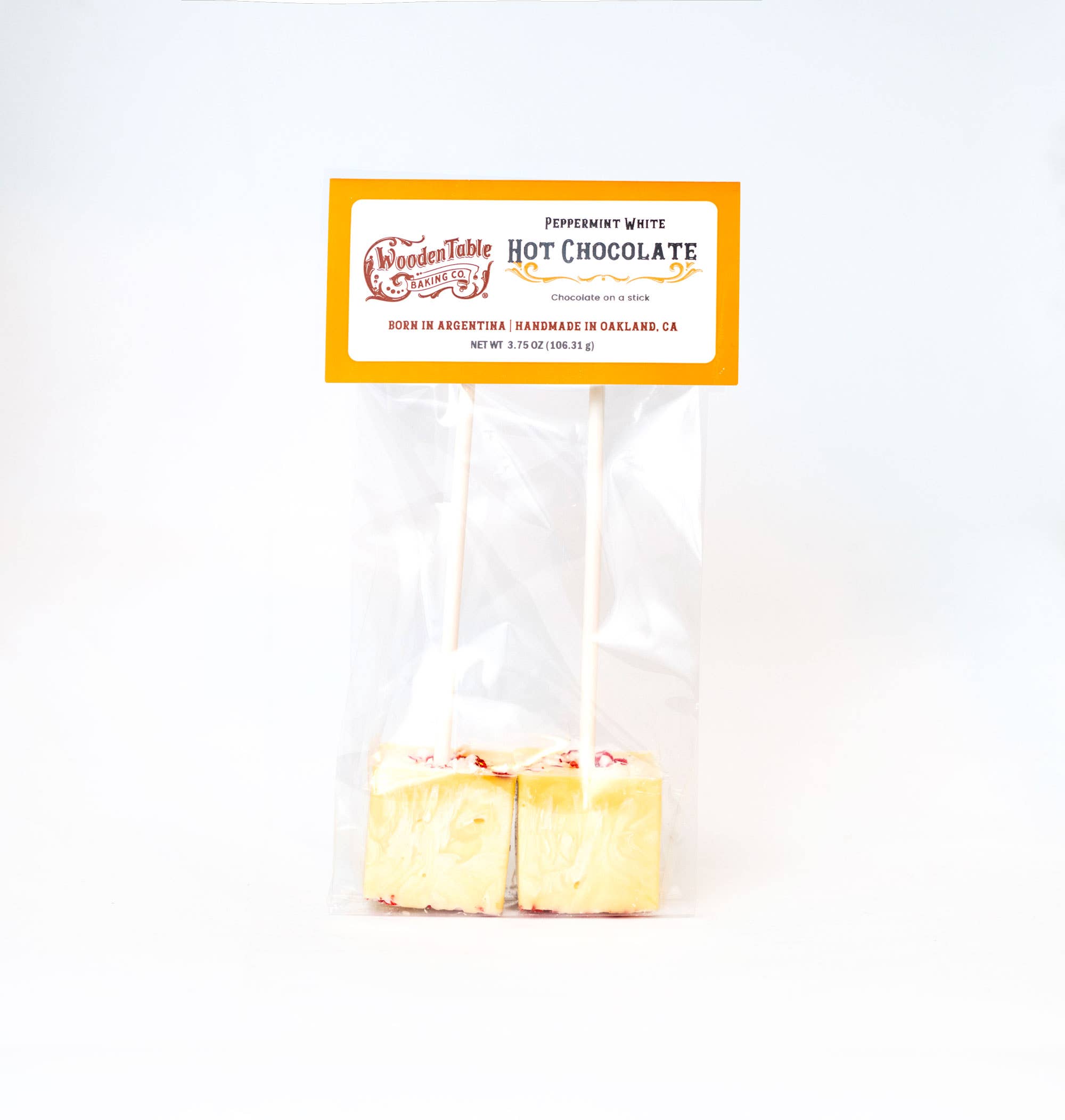 Wooden Table Baking Company - Peppermint Candy White Chocolate on a Stick (hot cocoa)