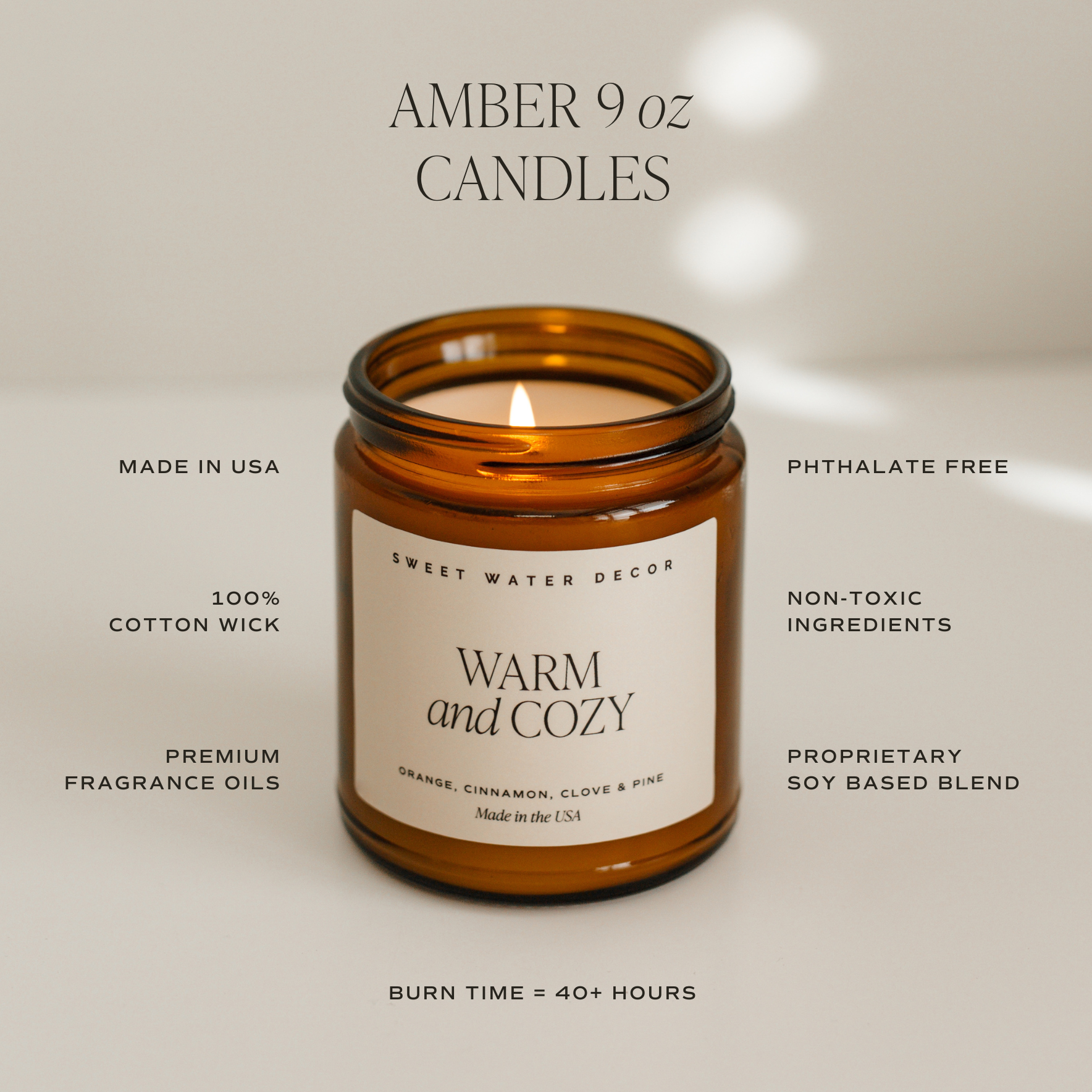 Sweet Water Decor - Gingerbread and Spice 9 oz Soy Candle- Christmas Decor