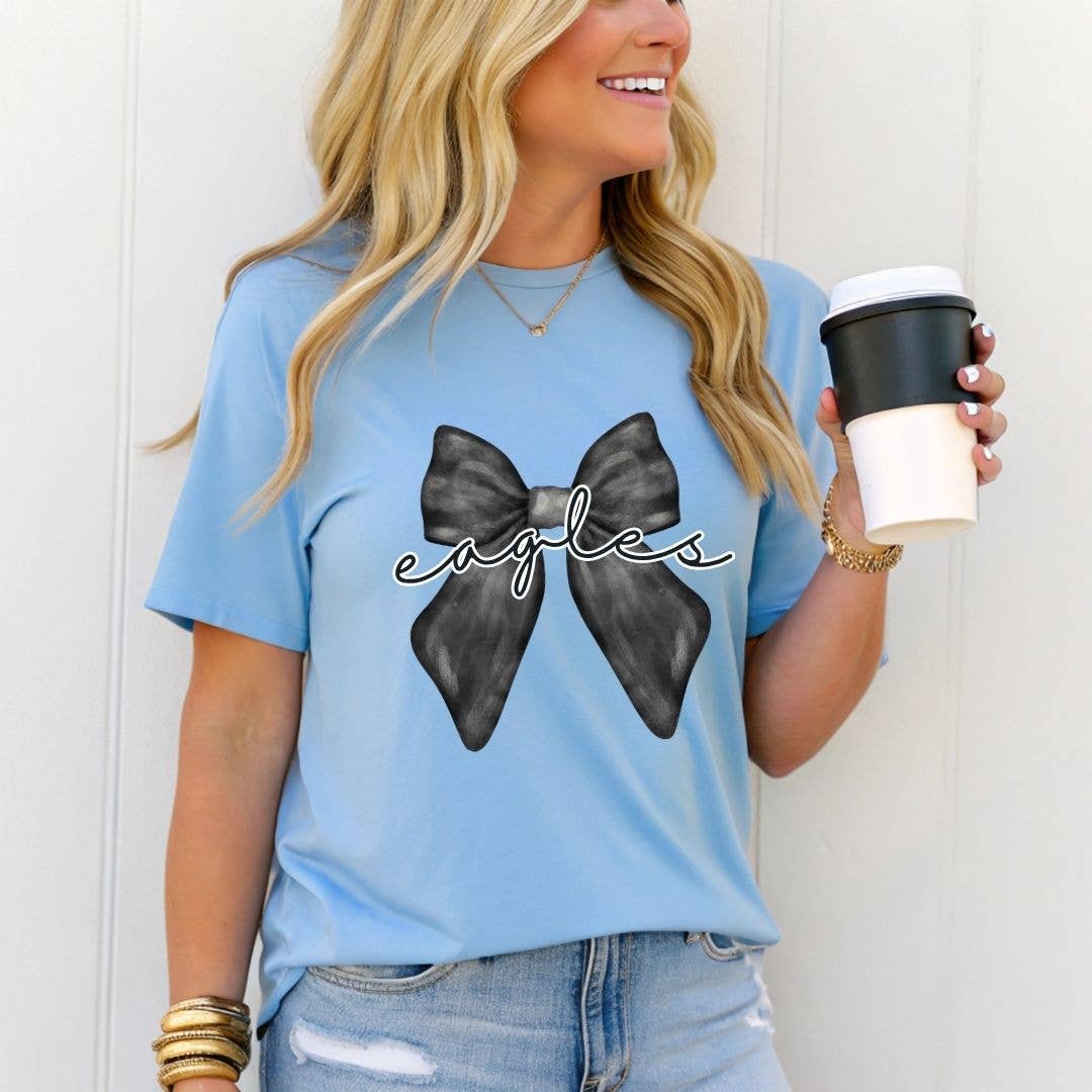 Friday Night Wives - Custom Football Bow T Shirt for Women Custom Mascot Shirt