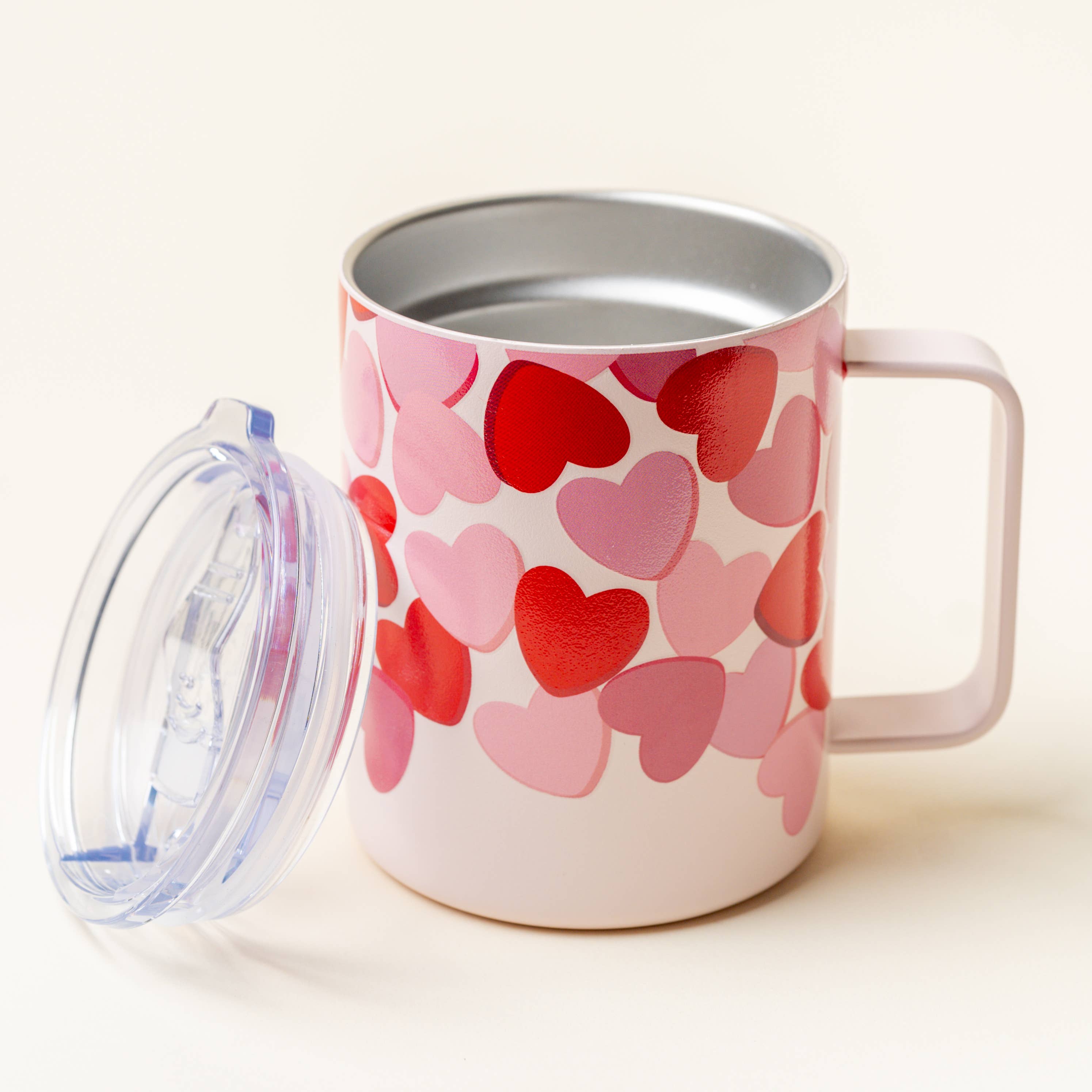 The Darling Effect - 14 oz Insulated Mug-Blushing Hearts