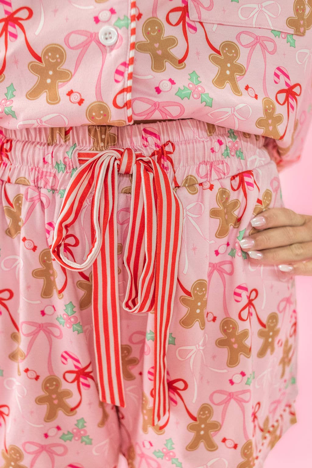 Rock Paper Scissors - Gingerbread Bows - Christmas Sweets Pajama Set
