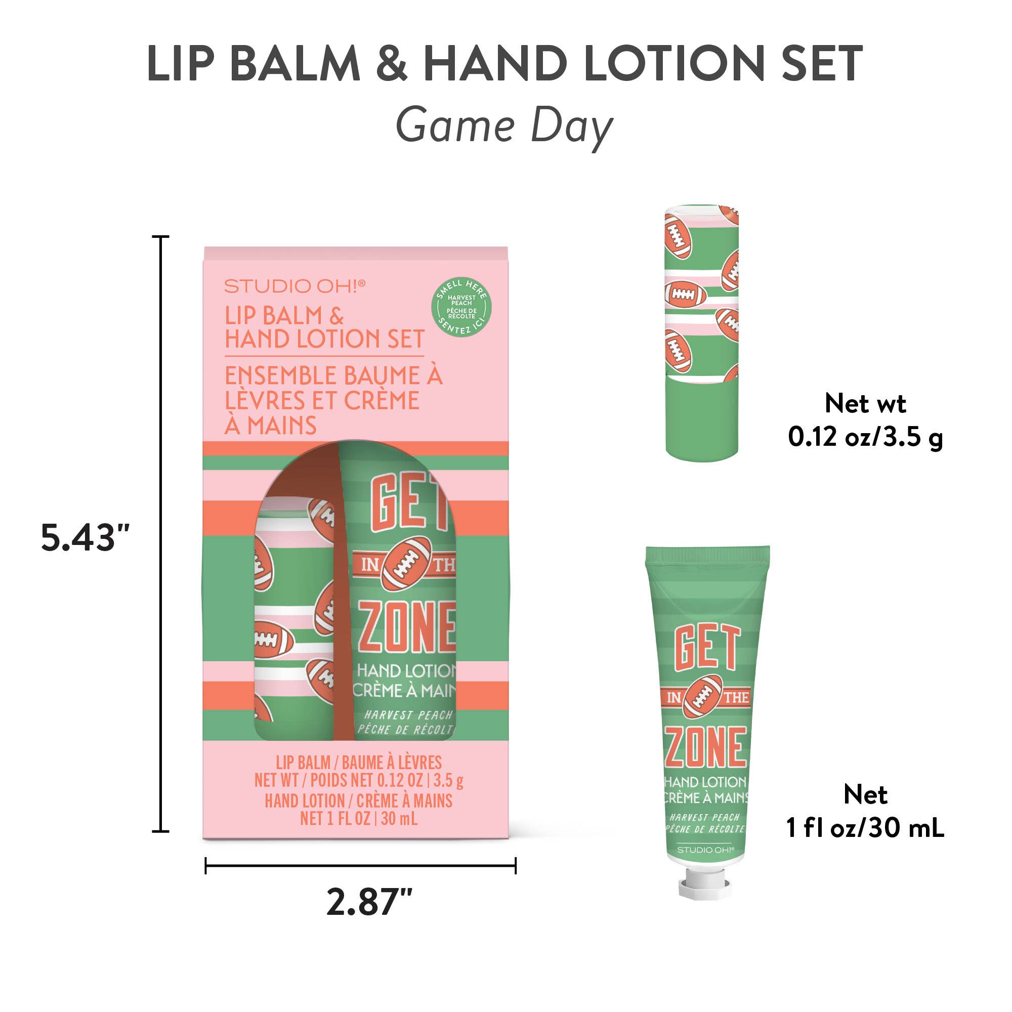 Studio Oh! - Game Day Lip Balm & Hand Lotion Set