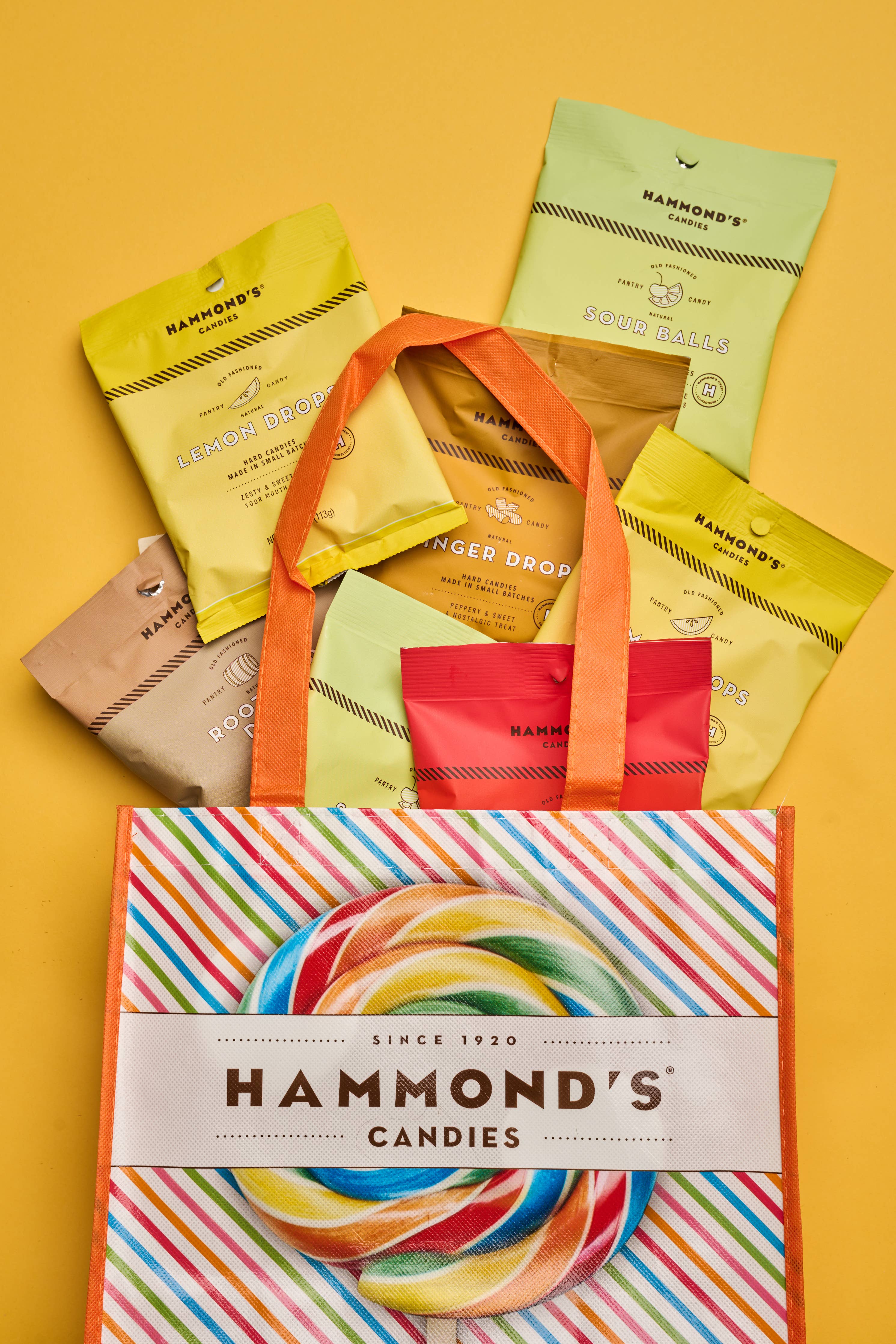 Hammond's Candies - Old-Fashioned Pantry Candy - 4 oz - 8 Bag POP Display