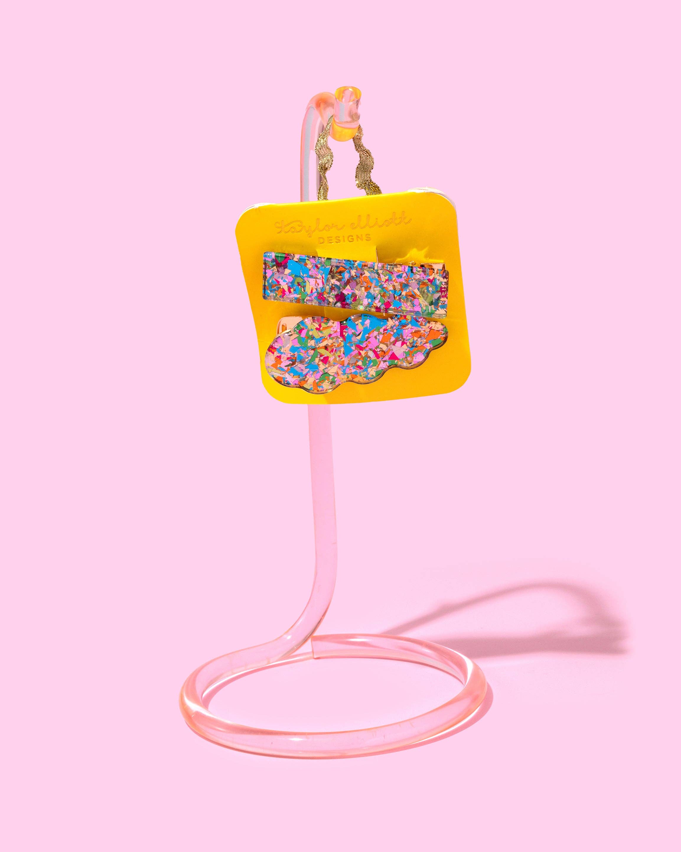 Taylor Elliott Designs - *ON SALE* Claw Hair Clips - Med - Colorful Confetti - 2 Pcs