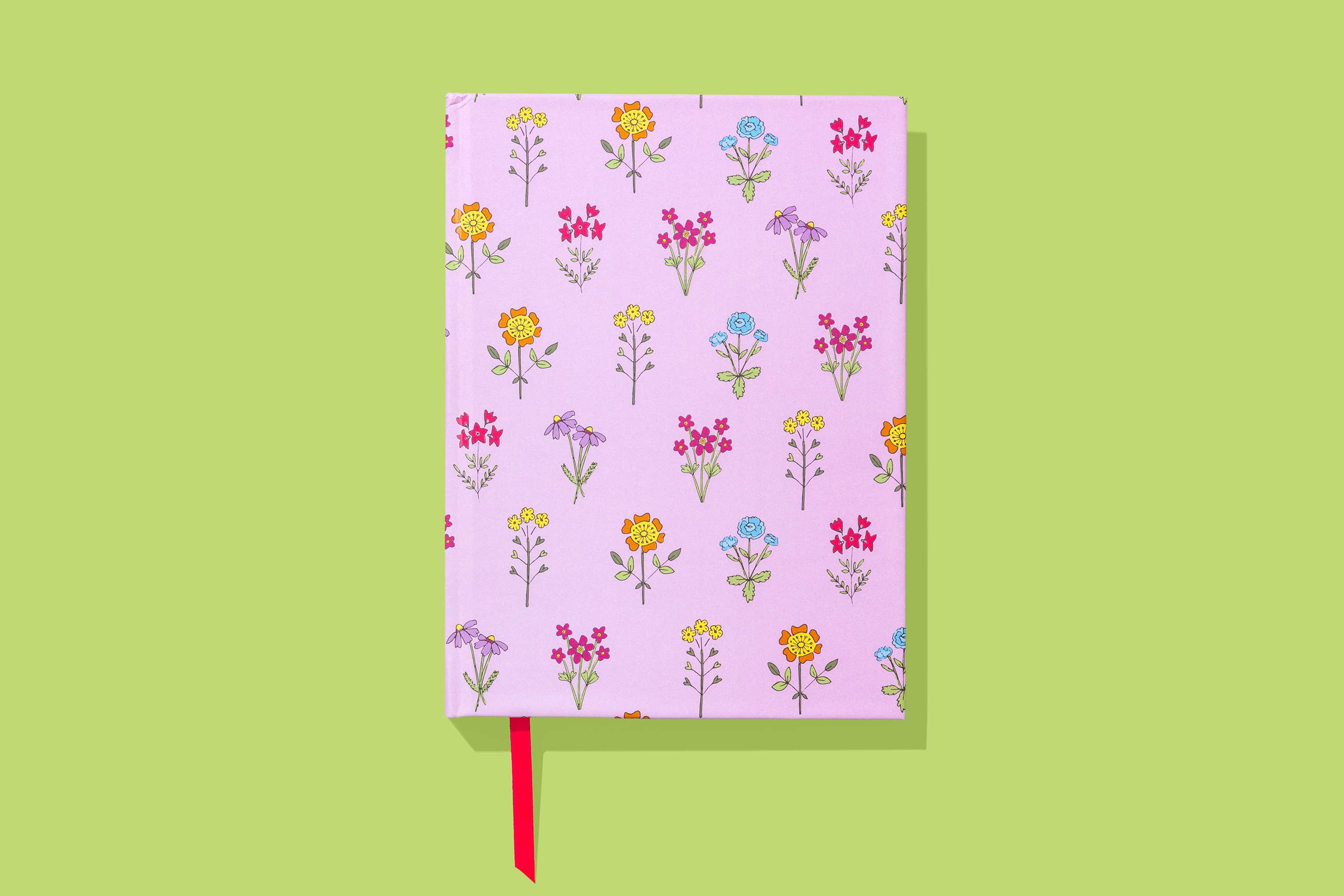 Taylor Elliott Designs - Hardcover Notebook - Pink w/ Wildflowers