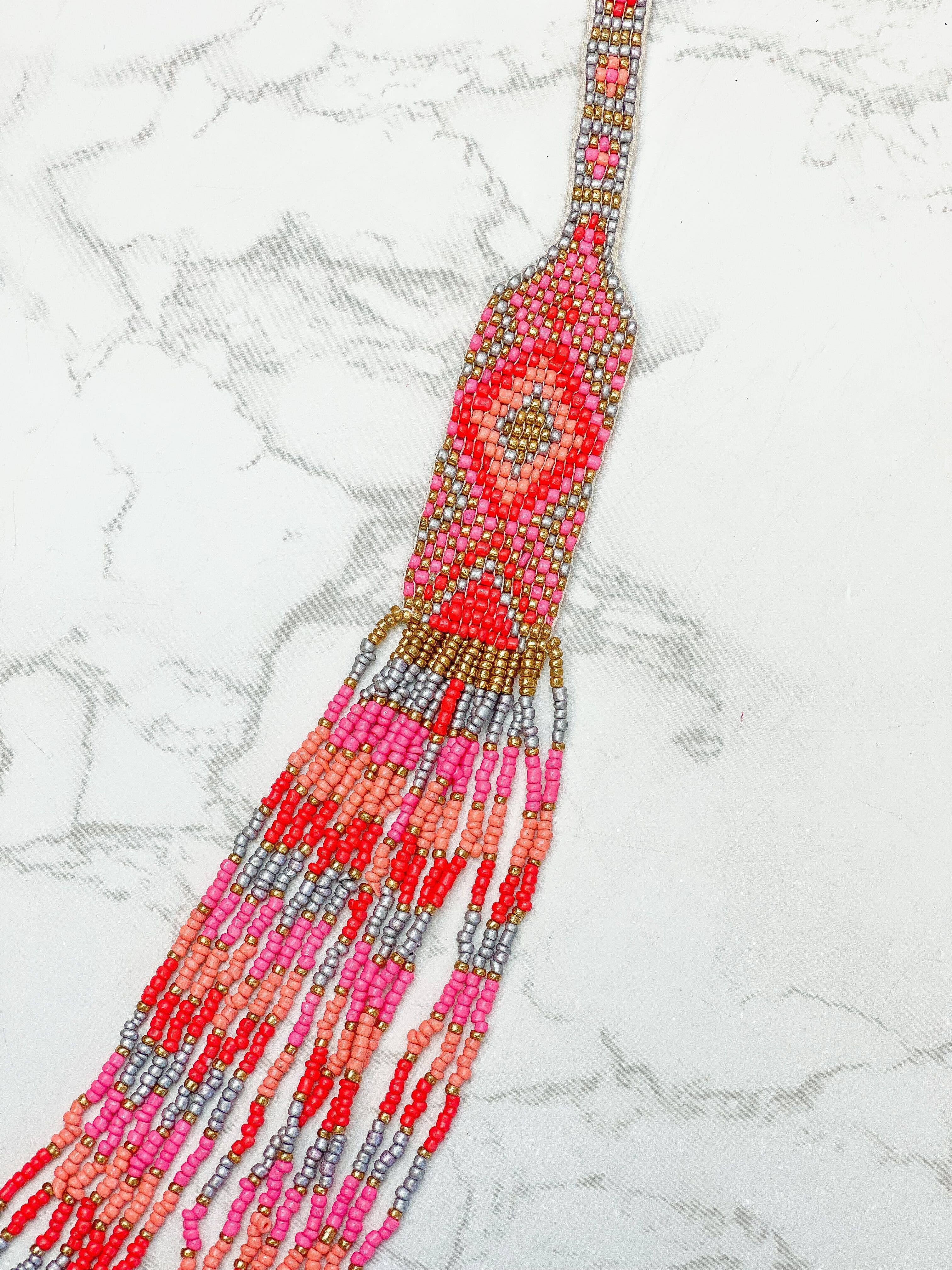 Prep Obsessed Wholesale - Serape Seed Bead Multistrand Necklace