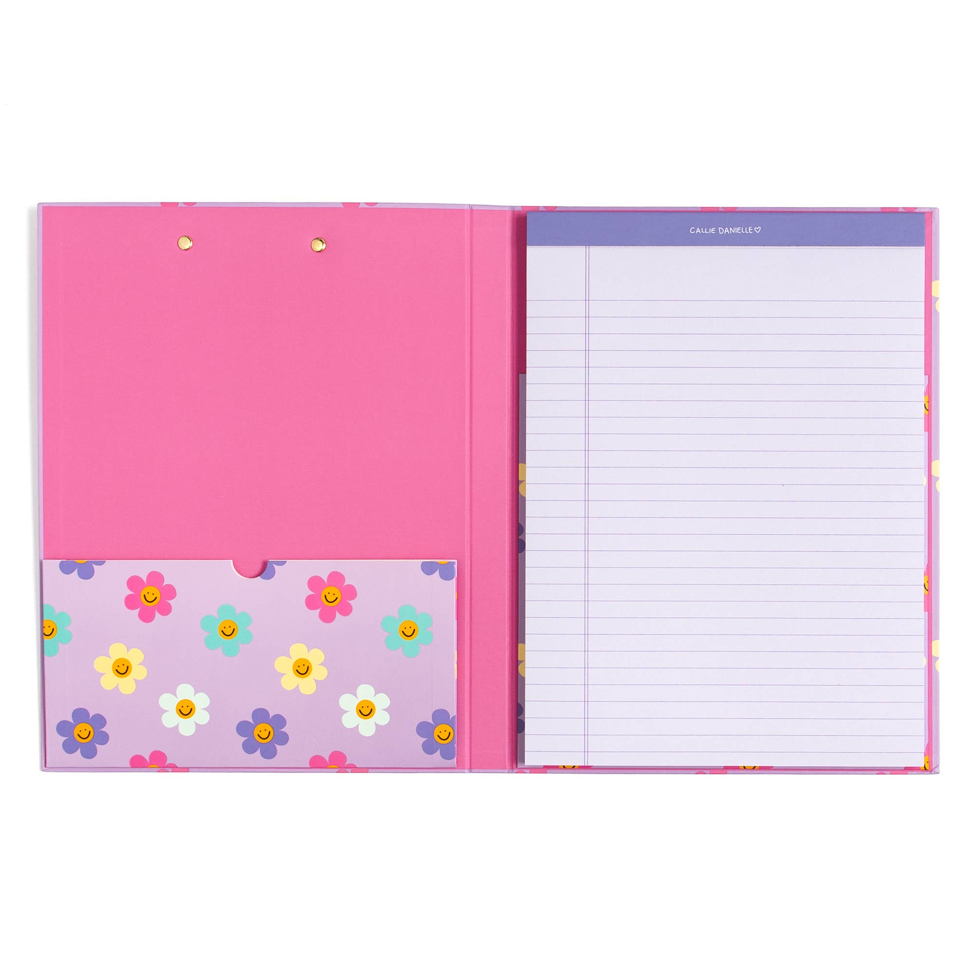 Callie Danielle - Happy Daisy Clipfolio with Lined Notepad