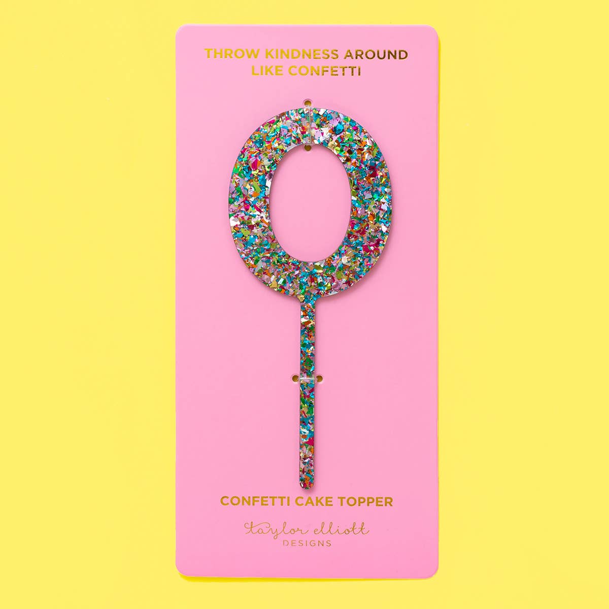 Taylor Elliott Designs - *ON SALE* Cake Toppers - Num 0 - 9 - Colorful Confetti -Each