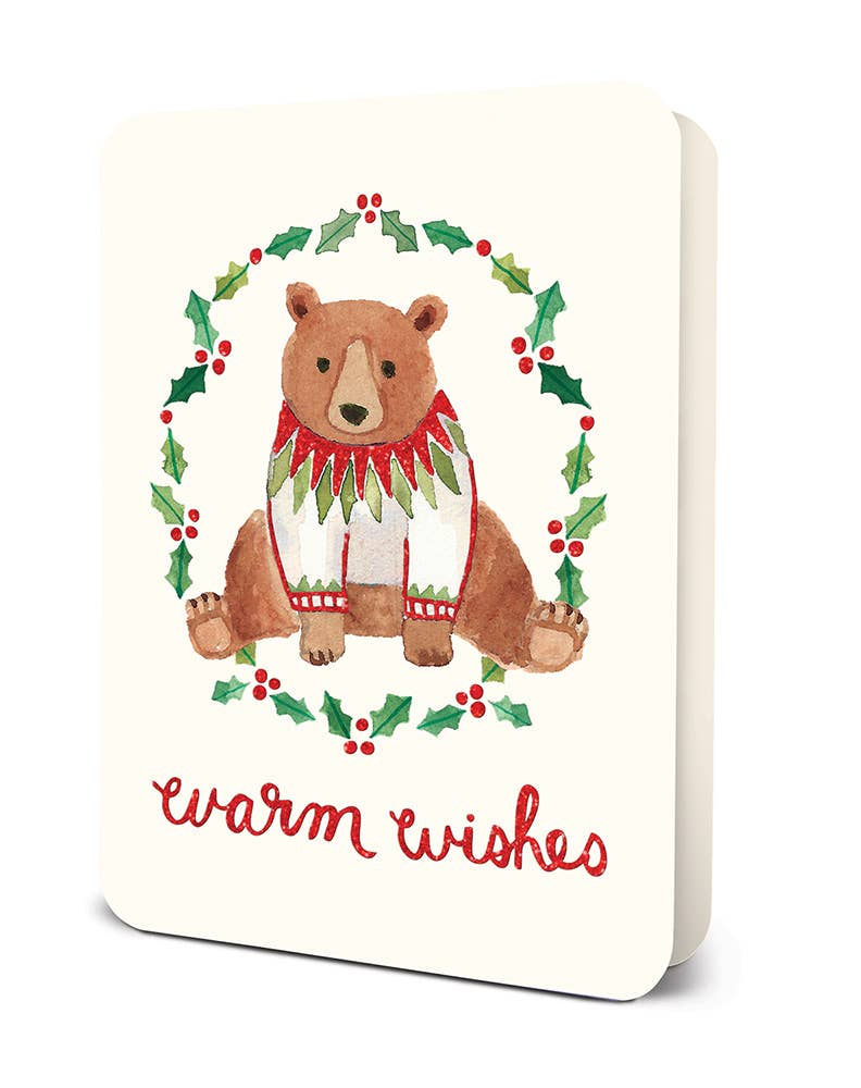 Studio Oh! - Christmas Holiday Bear in a Sweater Deluxe Greeting Card