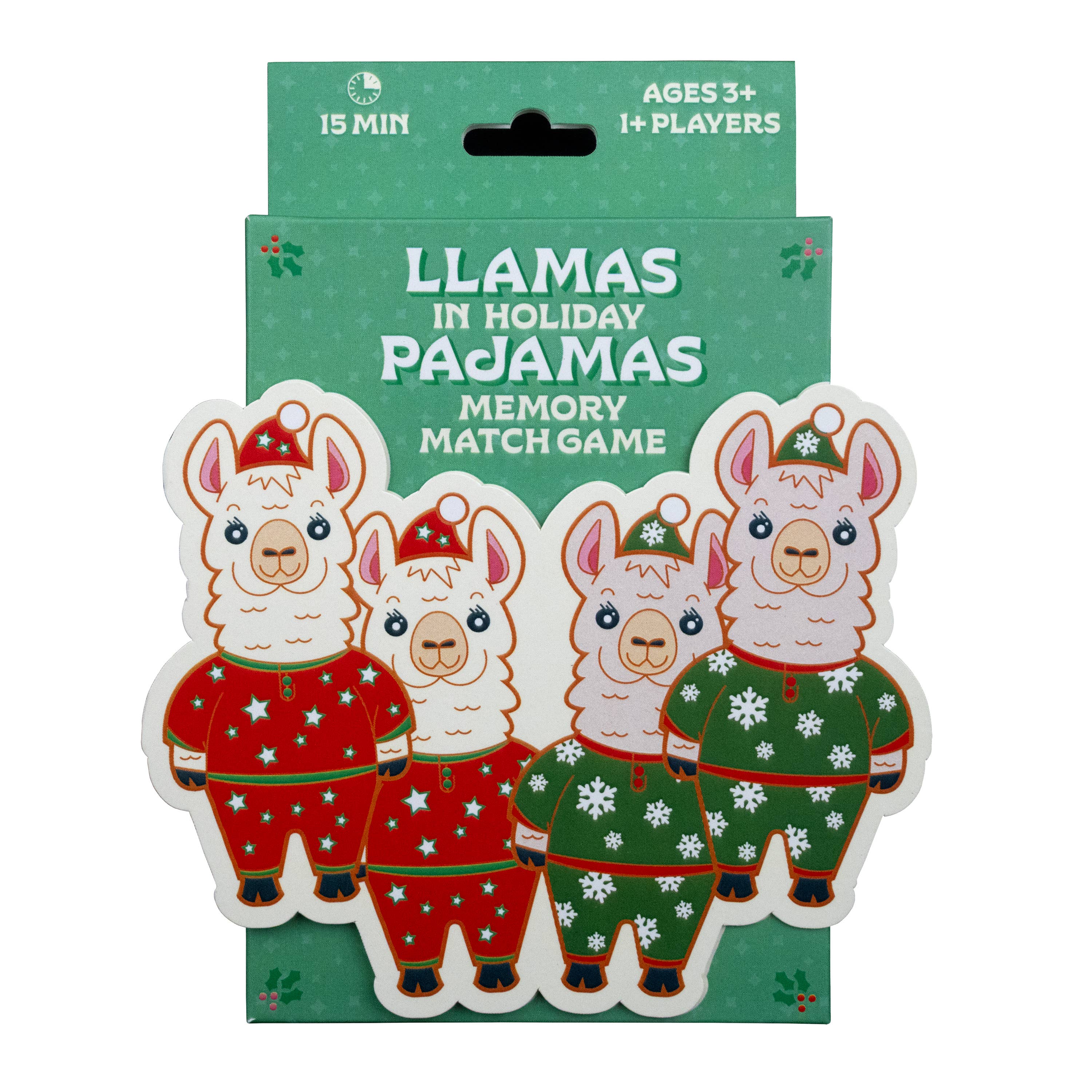 Project Genius - Llamas in Holiday Pajamas: Christmas Matching Game