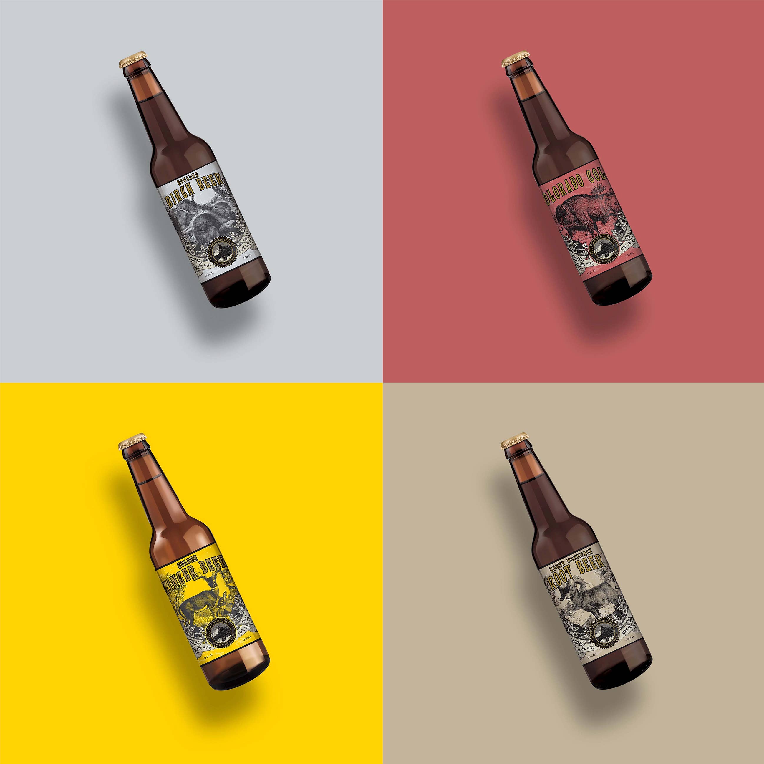 Rocky Mountain Soda - The Roots and Beers Variety Bottles