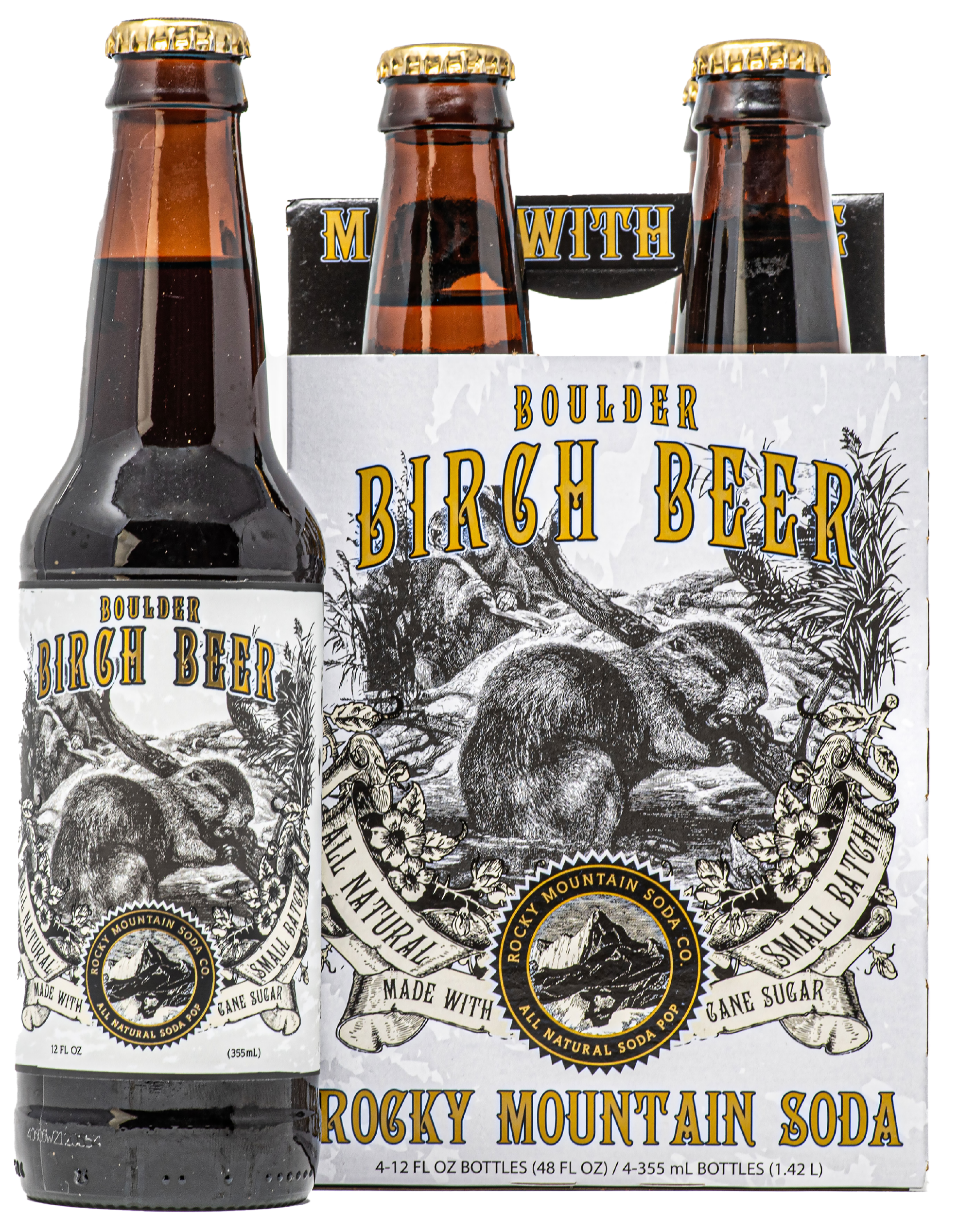 Rocky Mountain Soda - Boulder Birch Beer Soda Pop (BOTTLES ONLY)