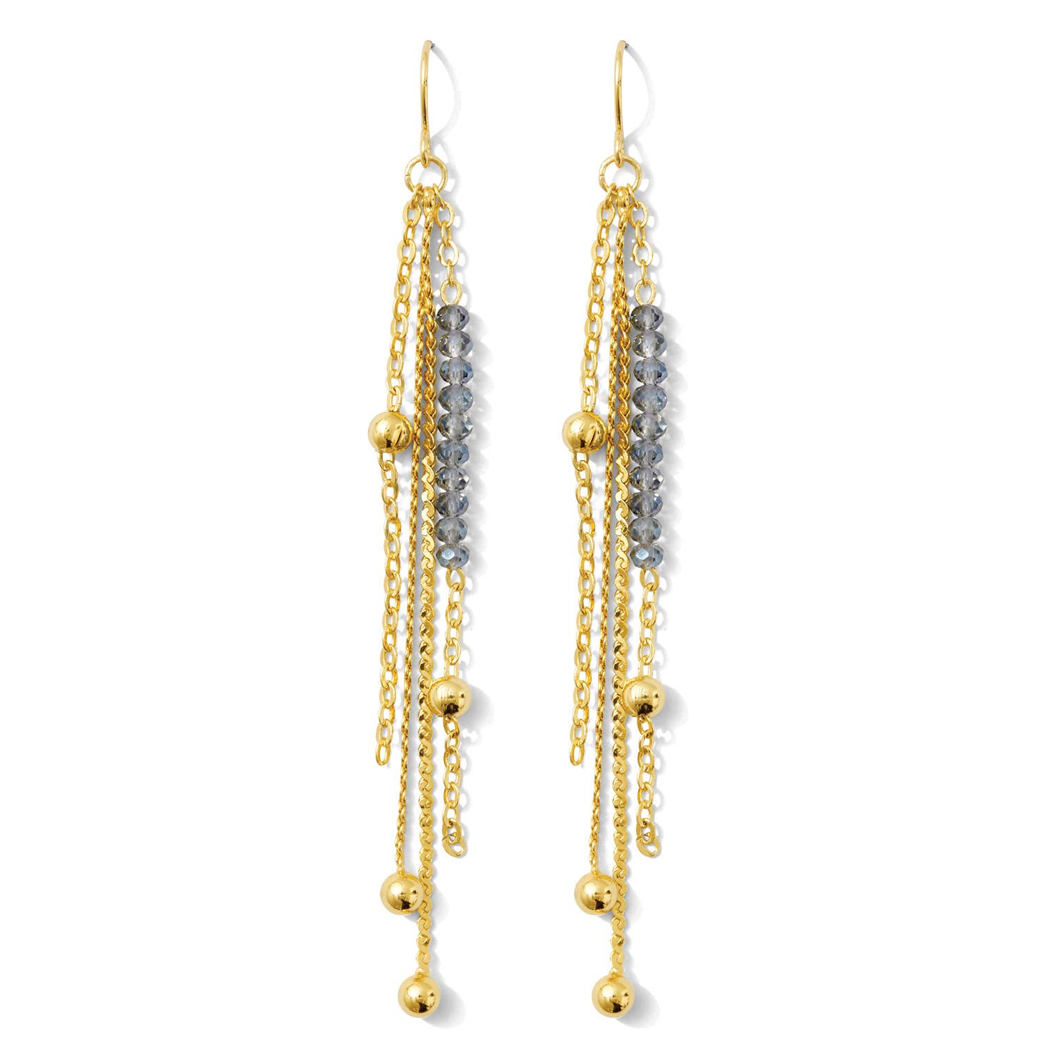 Splendid Iris - SALE - Long Earring with a Pop of Color