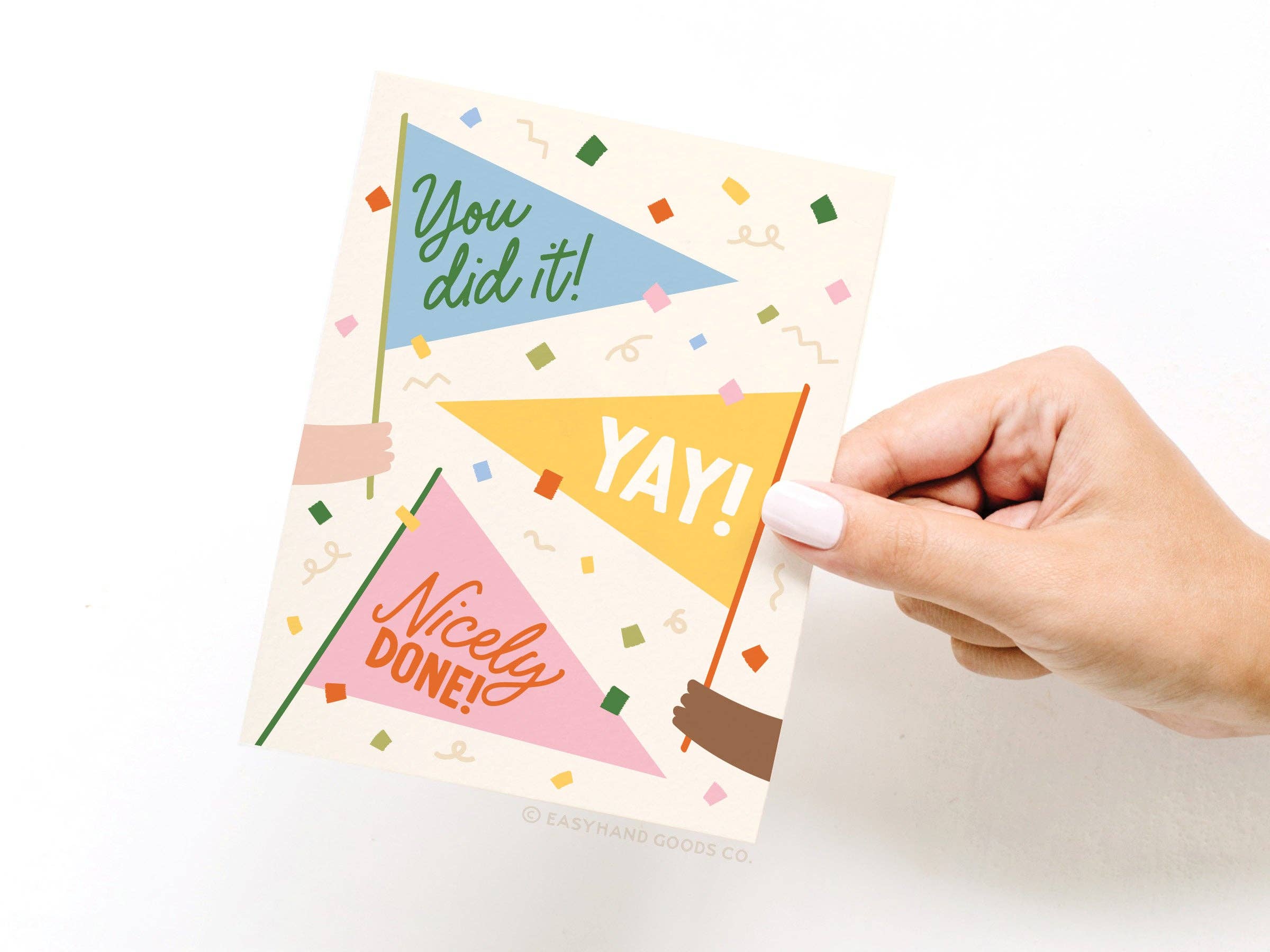 Easyhand Goods Co. - You Did It Pennant Flags Greeting Card