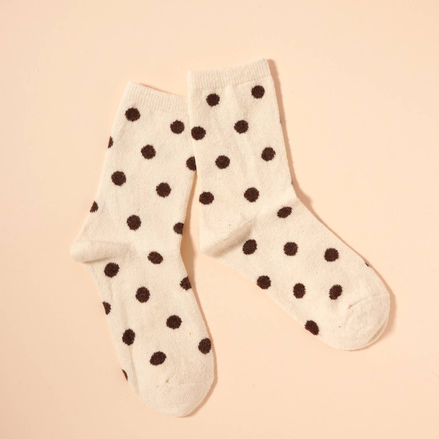 Frem - Polka Dotted Mid Calf Socks Assorted Pack of 4 colors