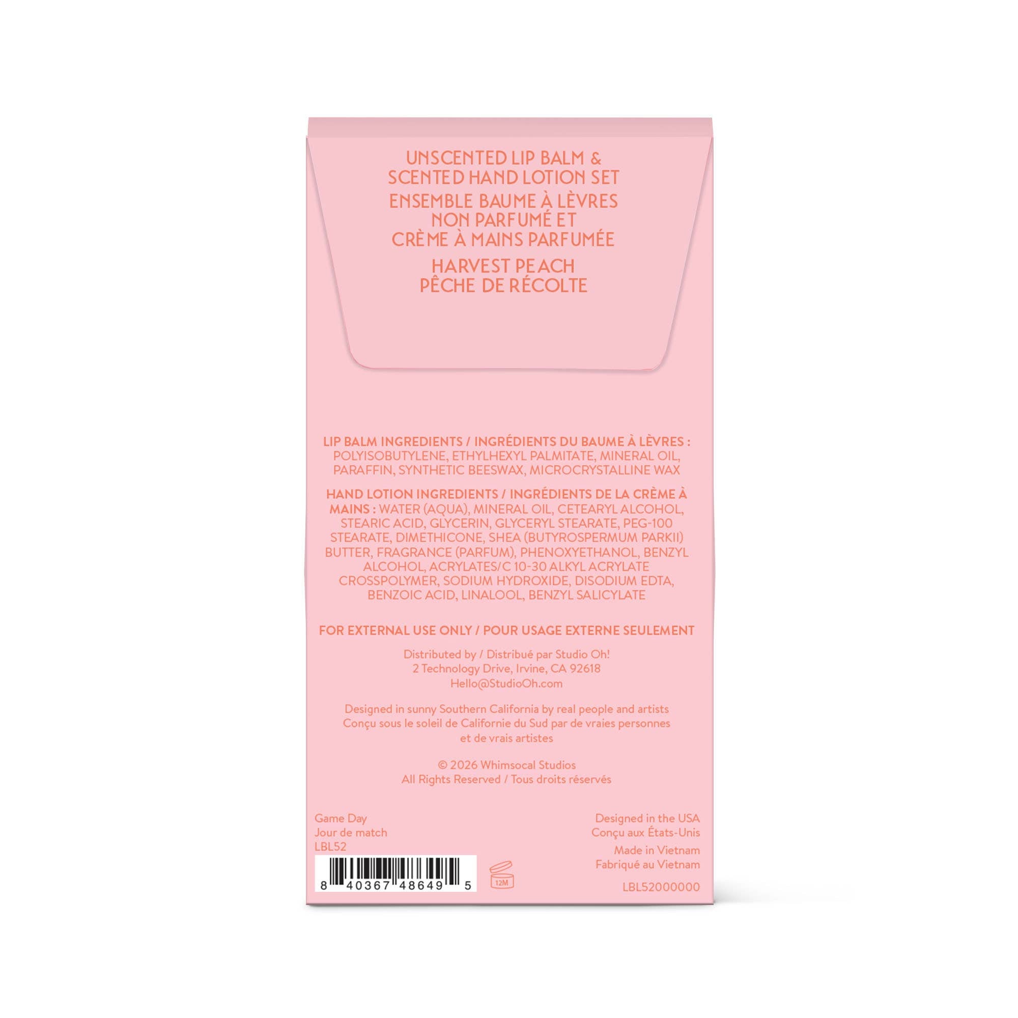Studio Oh! - Game Day Lip Balm & Hand Lotion Set