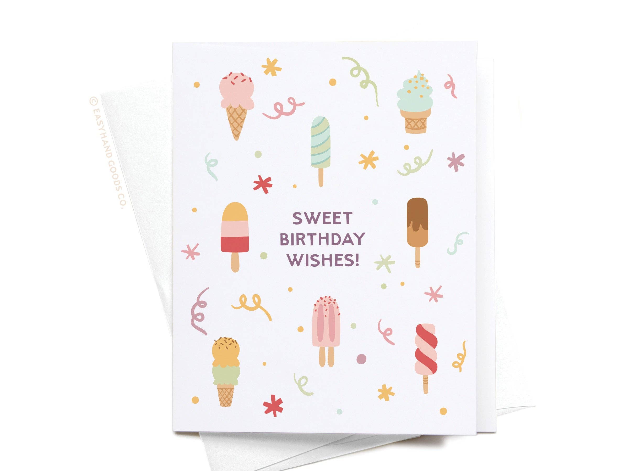Easyhand Goods Co. - Sweet Birthday Wishes Ice Cream Greeting Card
