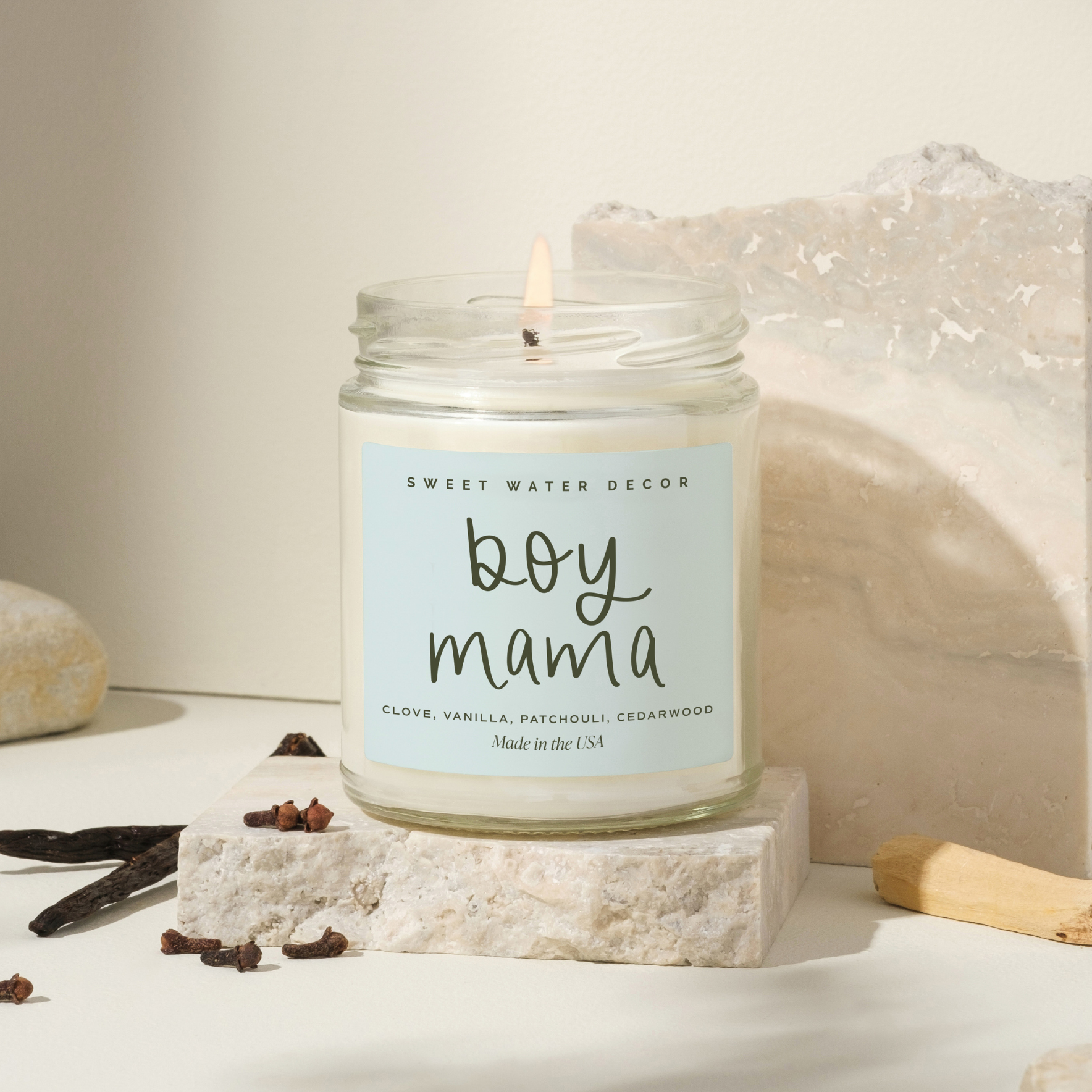 Sweet Water Decor - *NEW* Boy Mama 9 oz Soy Candle - Mother's Day Gifts