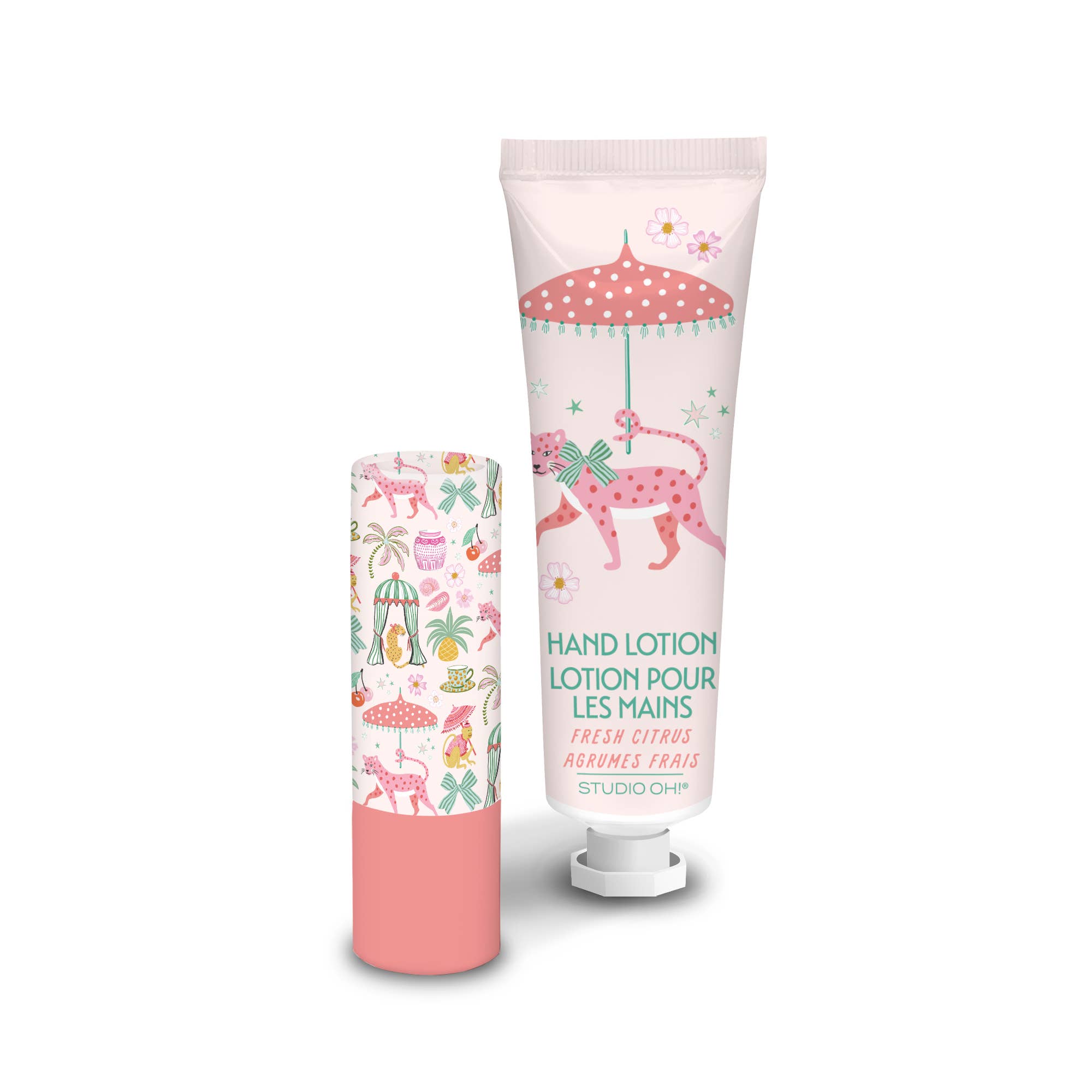 Studio Oh! - Leopard on Parade Lip Balm & Hand Lotion Set