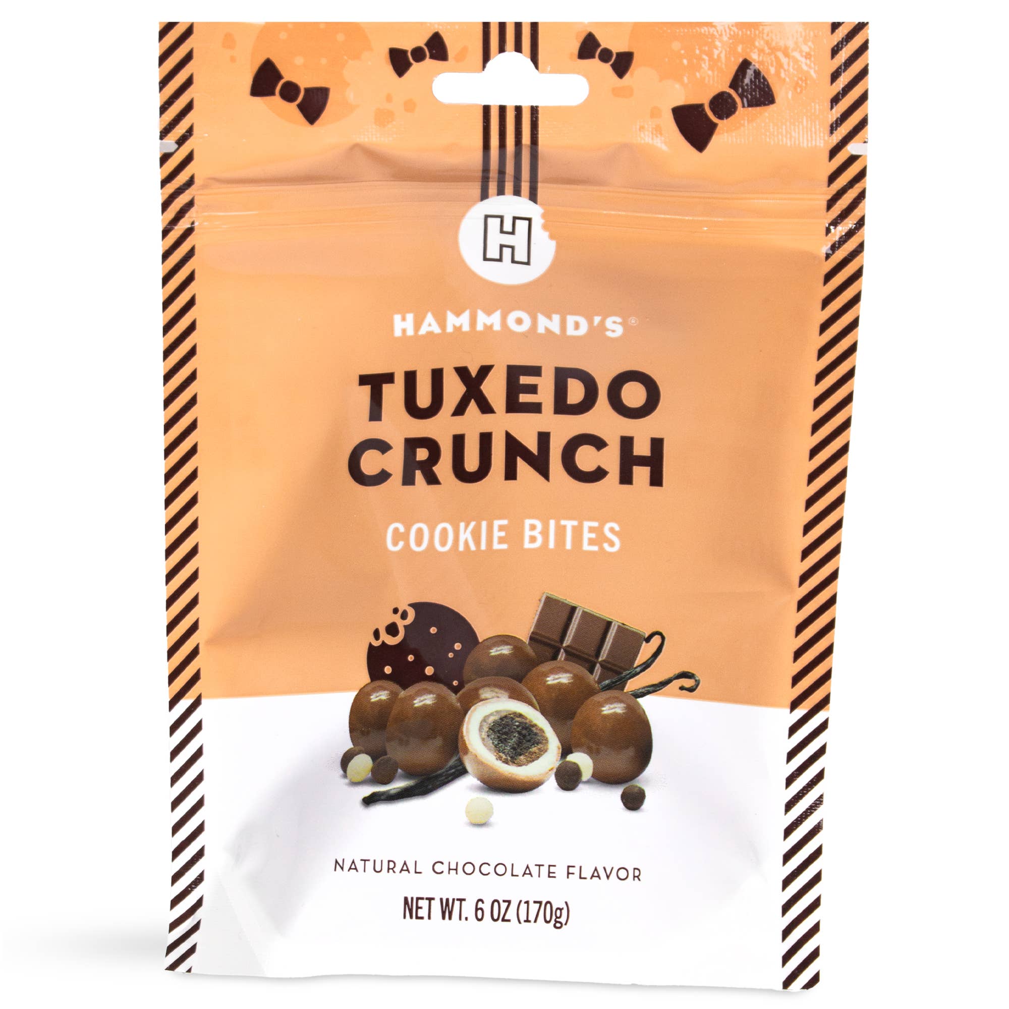 Hammond's Candies - Cookie Bites - Tuxedo Crunch - 6 oz Resealable Bag