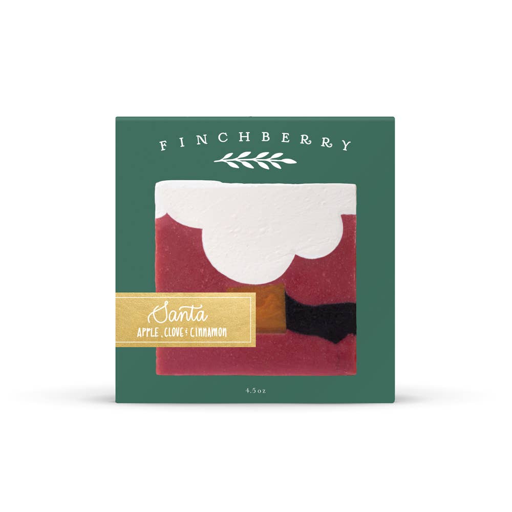 FinchBerry - Santa Stocking Stuffer Vegan-Friendly Holiday Boxed Soap