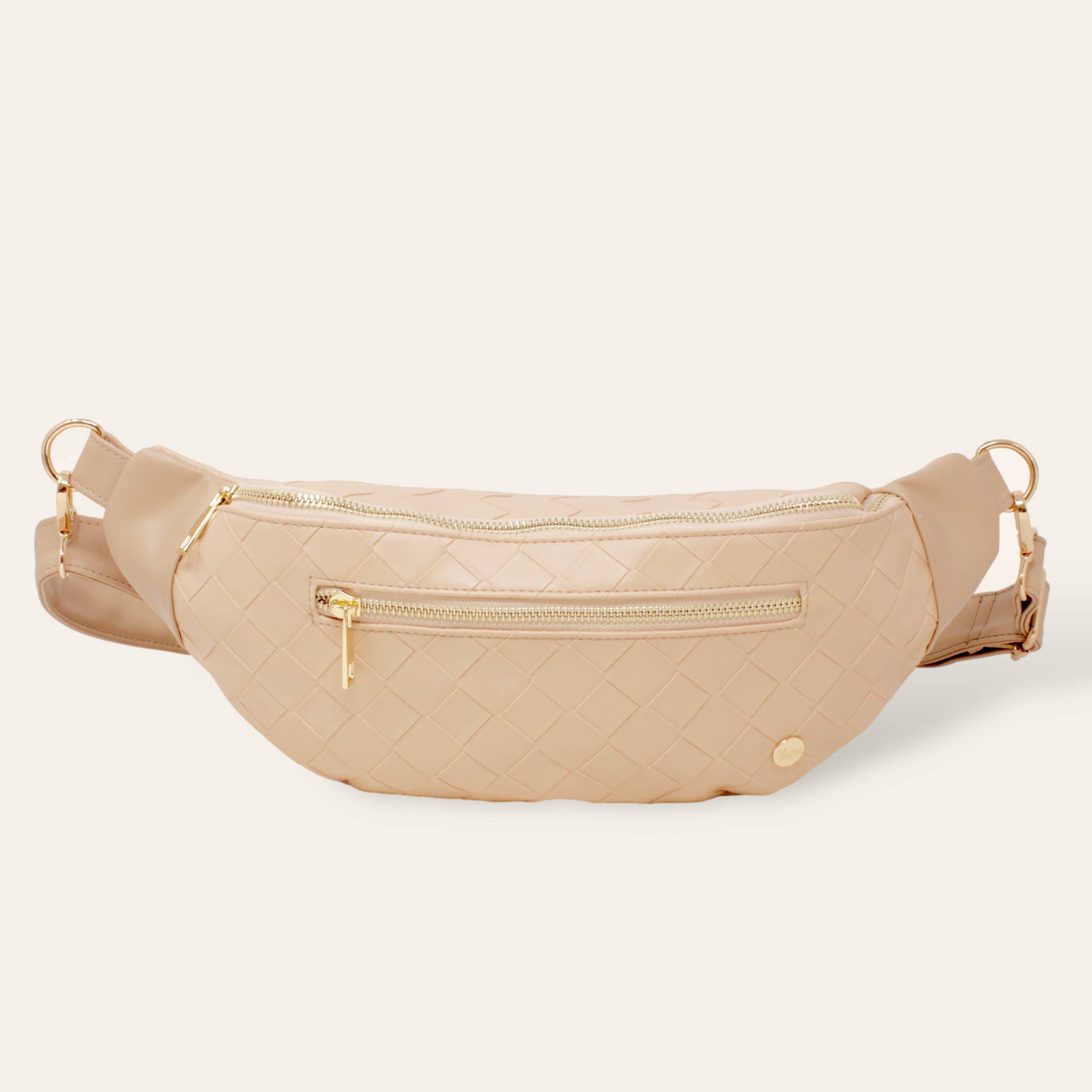 The Darling Effect - Trendy Luxe Belt Bag - Woven Oat