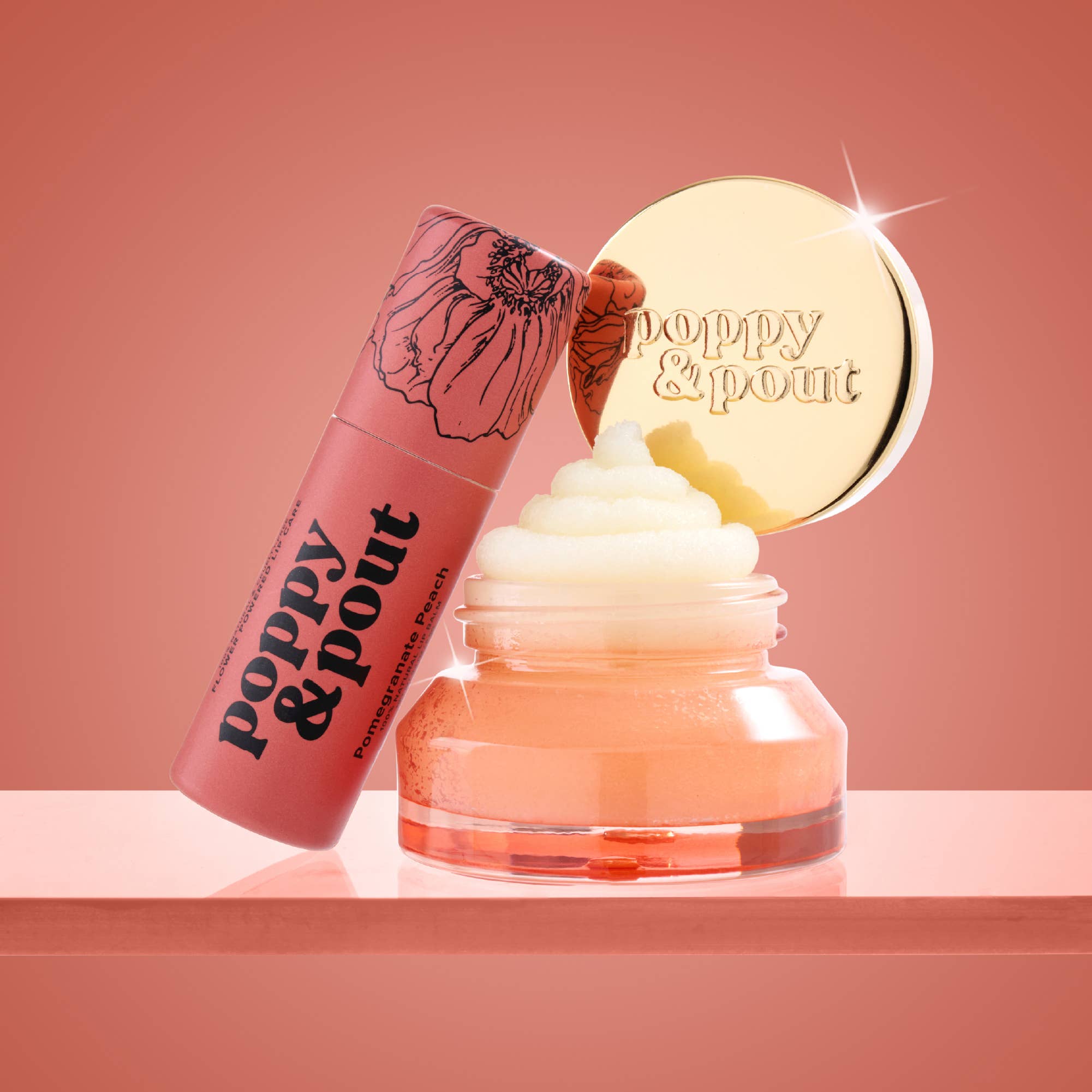Poppy & Pout - Lip Care Duo, Pomegranate Peach