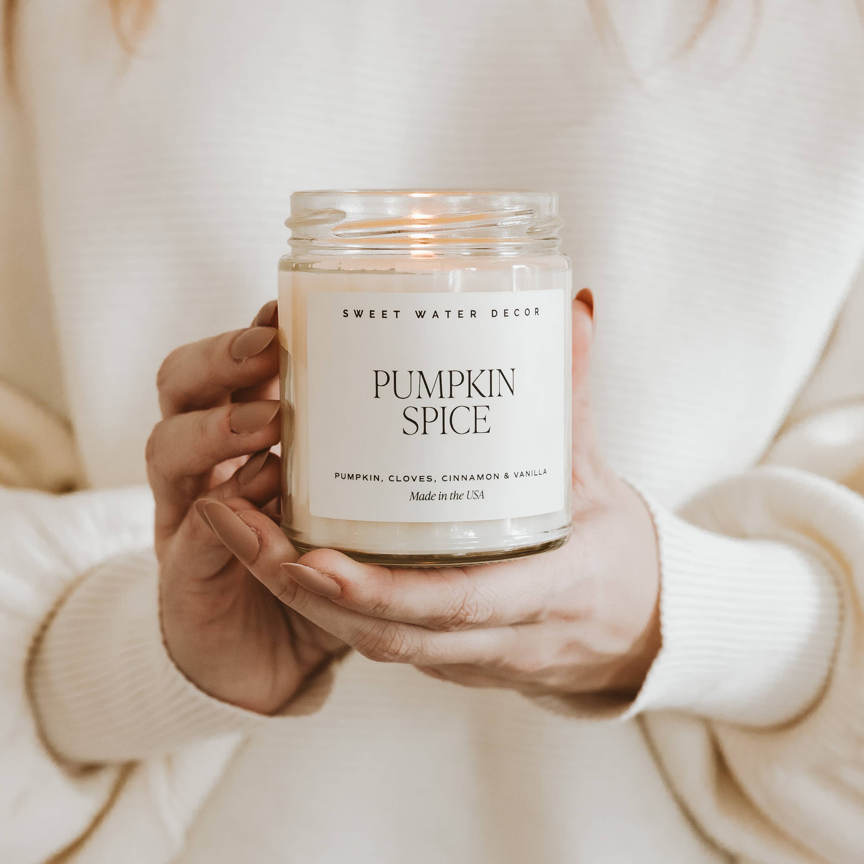 Sweet Water Decor - Pumpkin Spice 9 oz Soy Candle - Fall Decor and Gifts