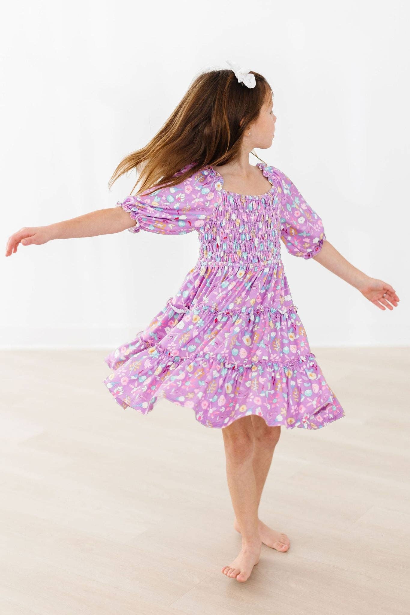Mila & Rose - Playful Posy Smocked Ruffle Dress