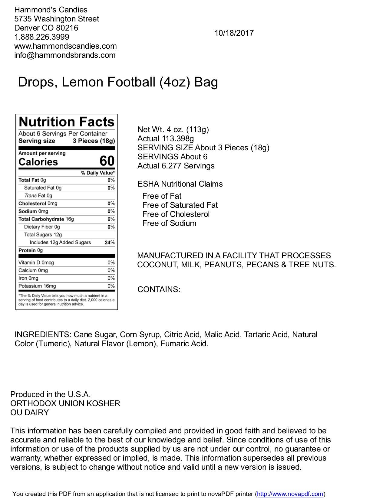 Hammond's Candies - Old-Fashioned Pantry Candy - 4 oz - 8 Bag POP Display