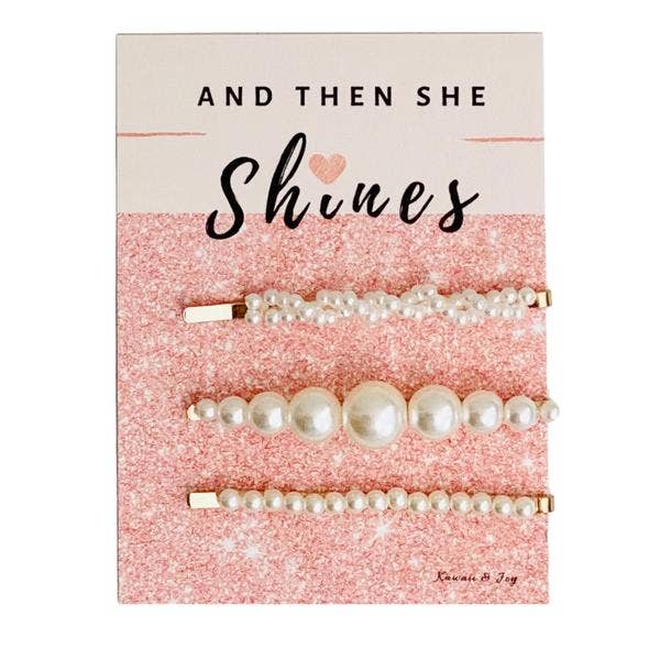 Tiny Gift Society - She Shines Triple Pearl Clip