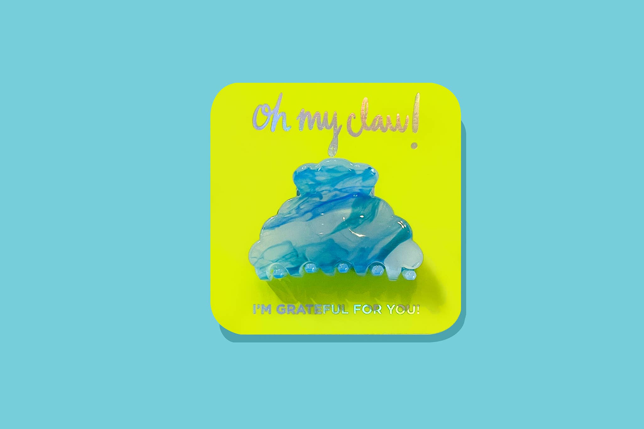 Taylor Elliott Designs - Claw Hair Clip on Affirmation Card - 