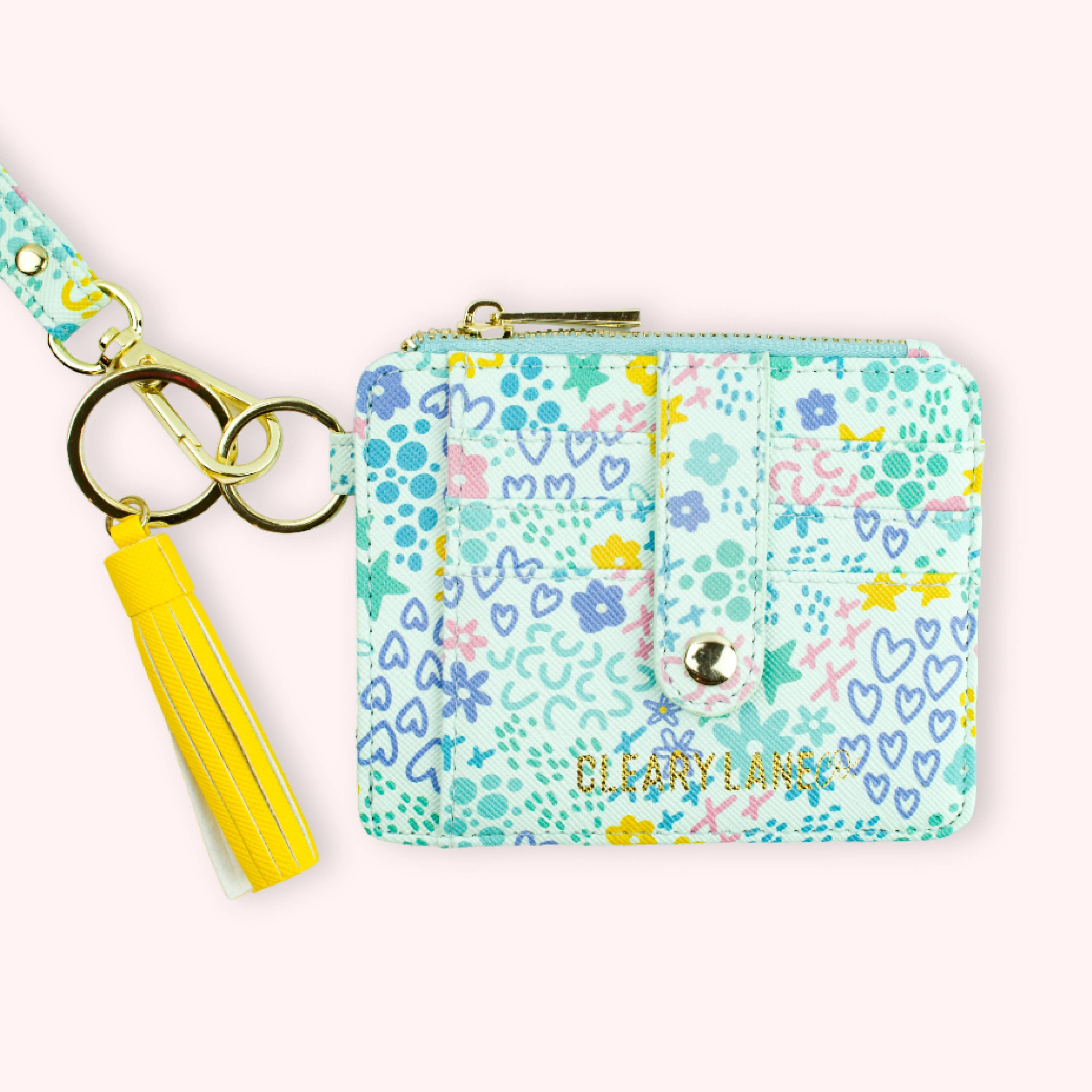 Cleary Lane - Wallet Keychain - Mint Garden