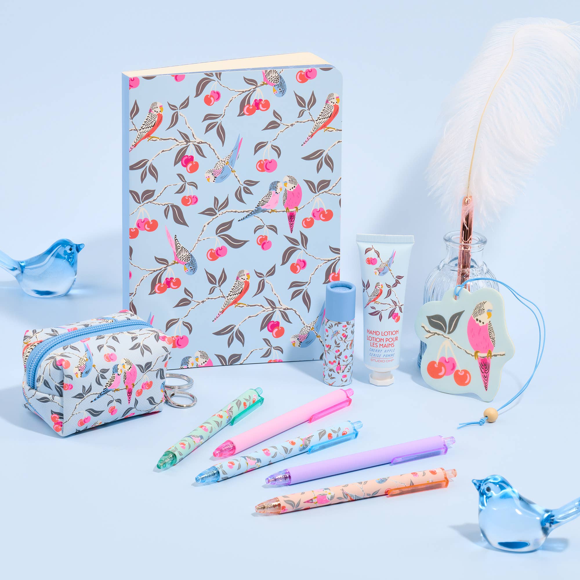 Studio Oh! - Birds in the Cherry Tree Lip Balm & Hand Lotion Set