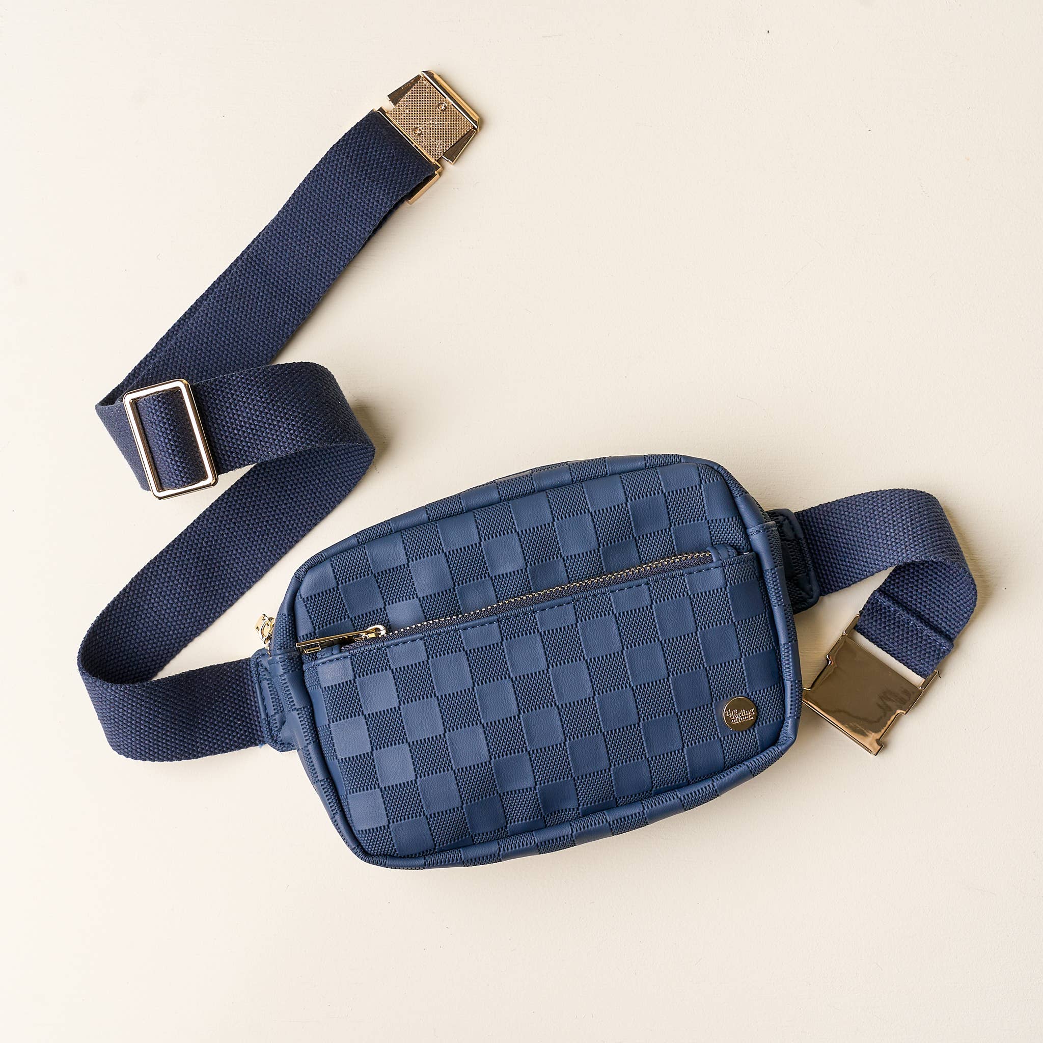 The Darling Effect - Urban Check Belt Bag-Navy