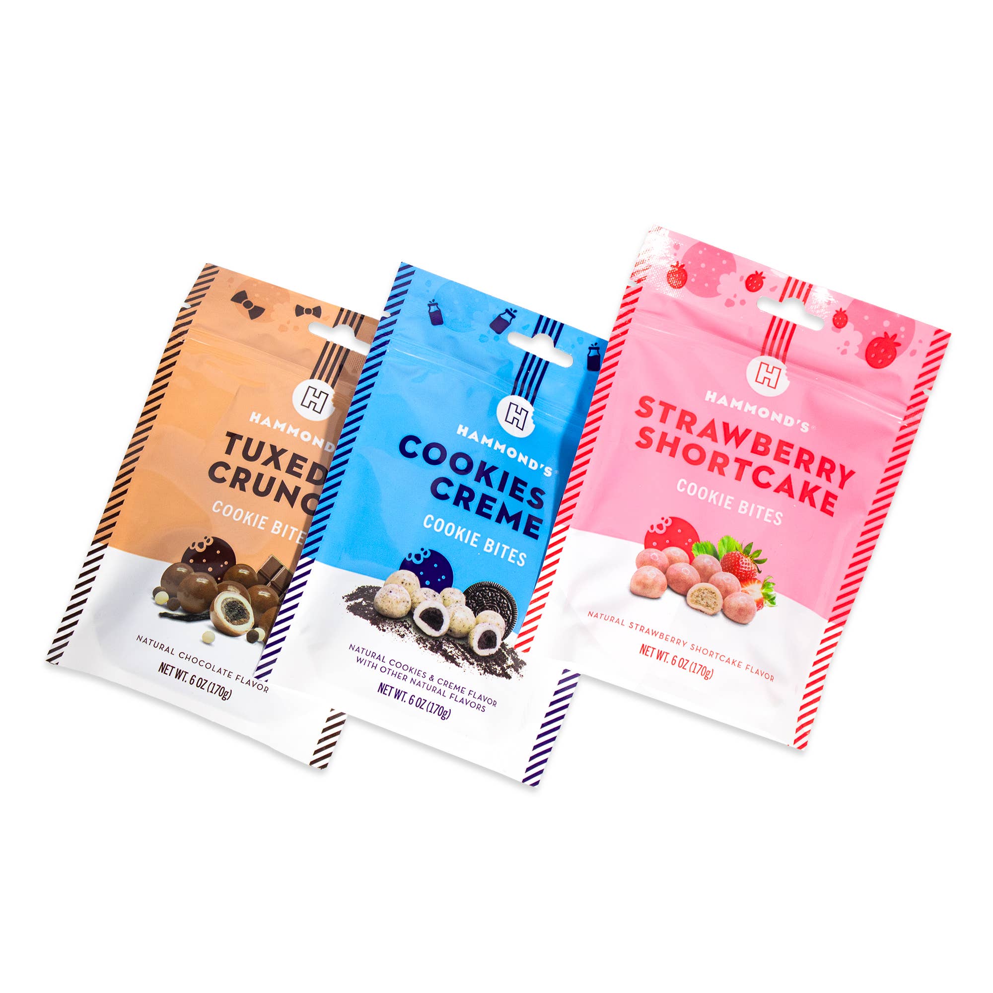 Hammond's Candies - Cookie Bites - Tuxedo Crunch - 6 oz Resealable Bag
