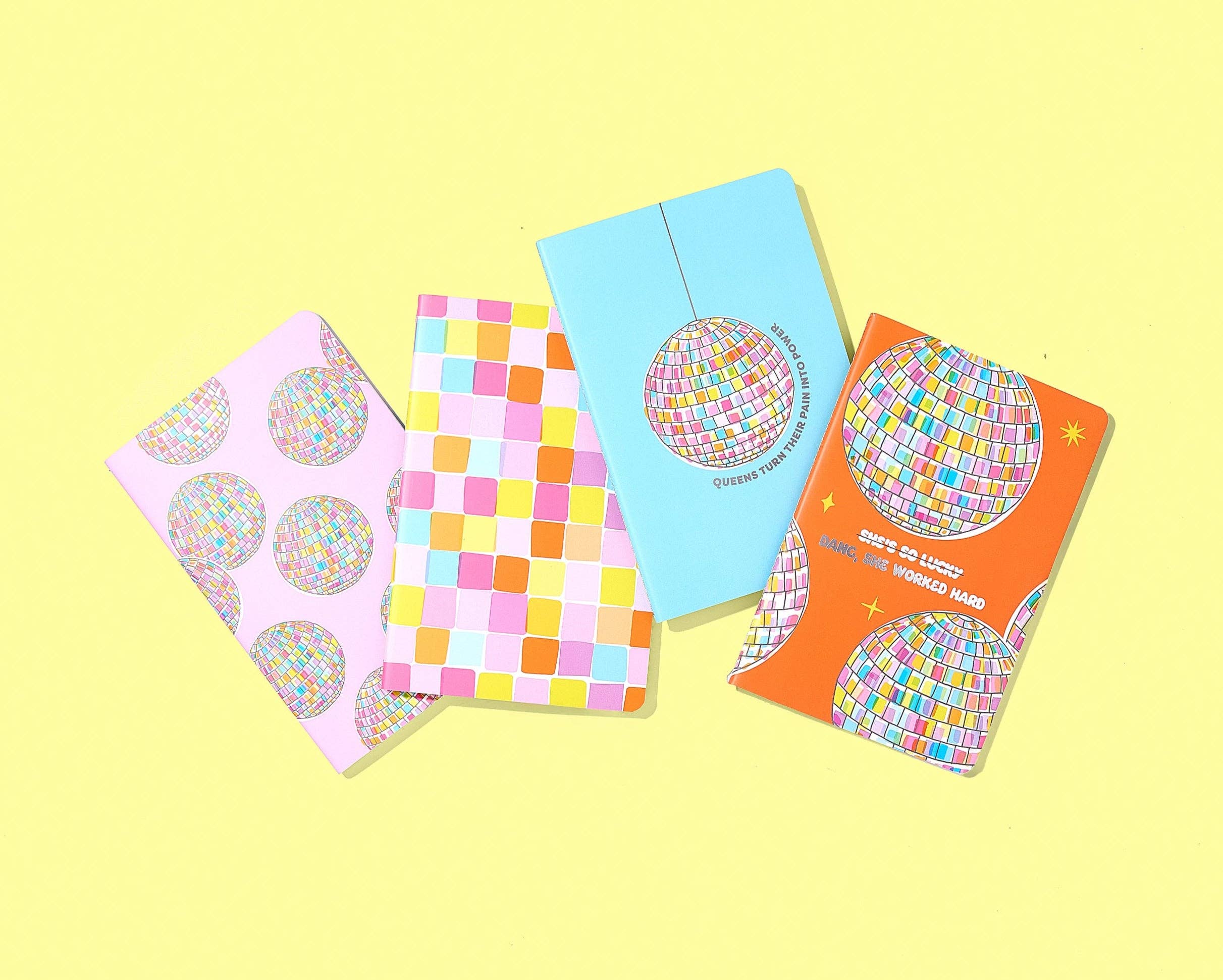 Taylor Elliott Designs - Mini Notebook Set - Disco Ball - EK - 4 Piece Set
