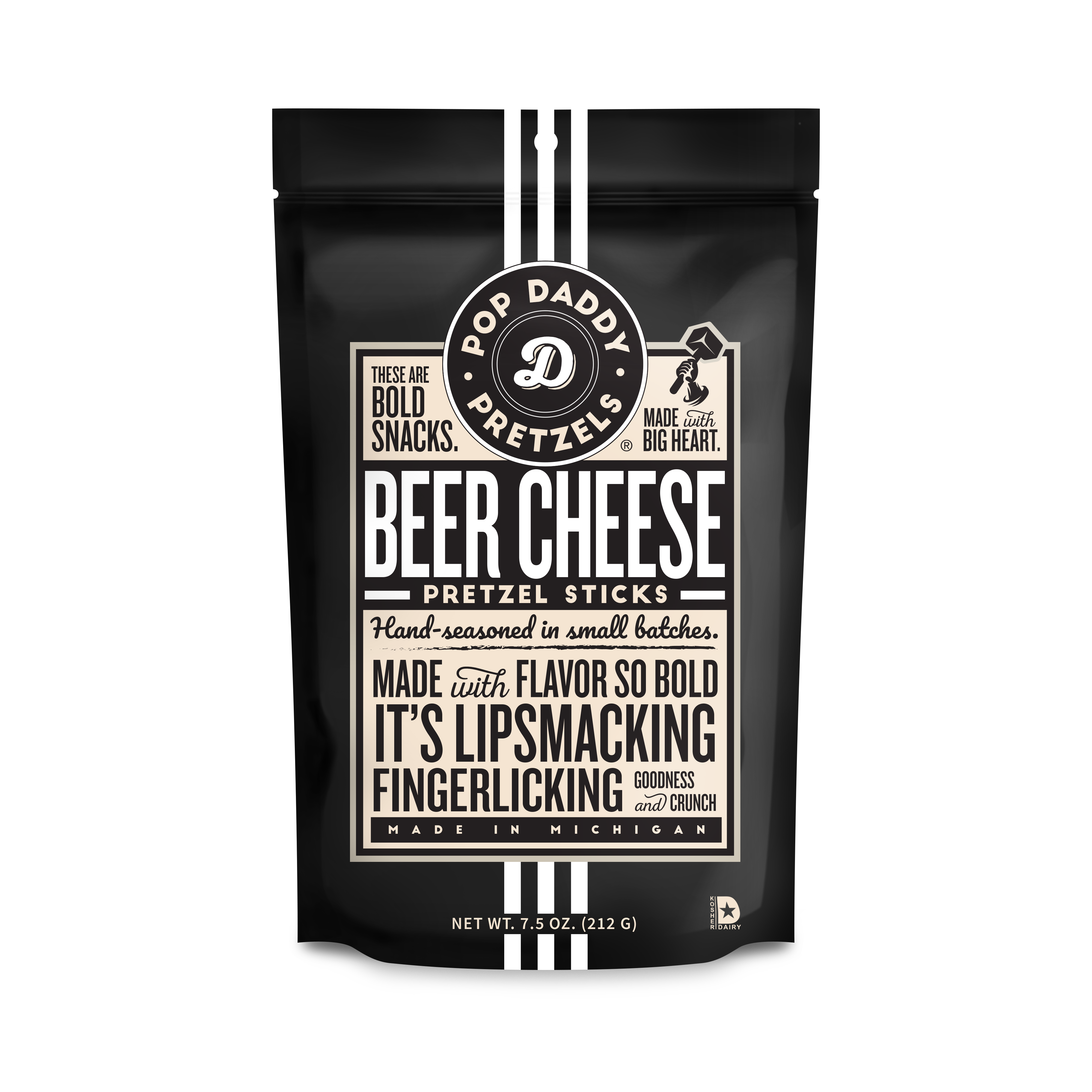 Pop Daddy Snacks - Pop Daddy – Beer Cheese Seasoned Pretzels 7.5oz
