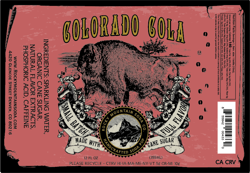 Rocky Mountain Soda - Colorado Cola Soda Pop (BOTTLES ONLY)