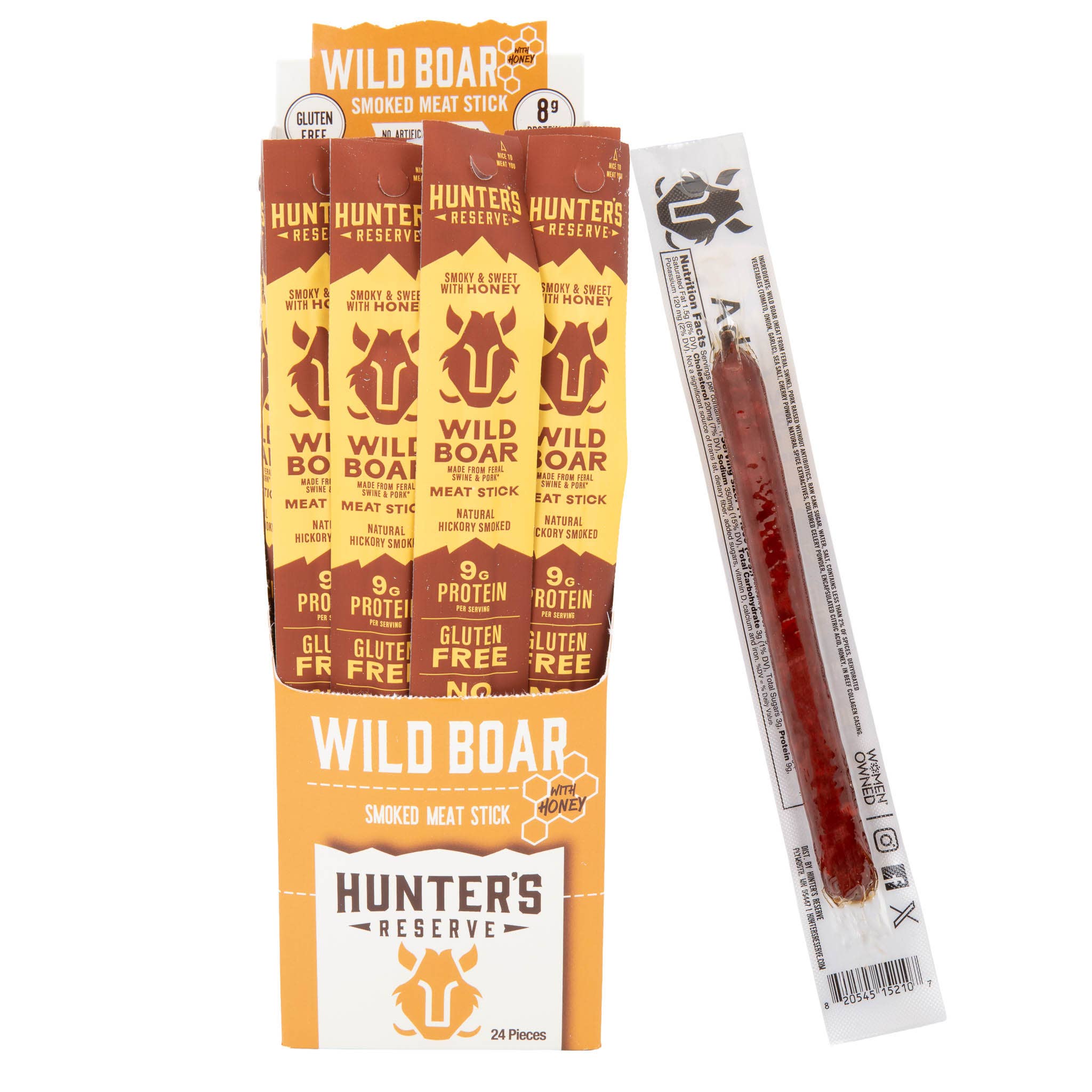 Hunter's Reserve - Wild Boar Meat Sticks - 24 Pack