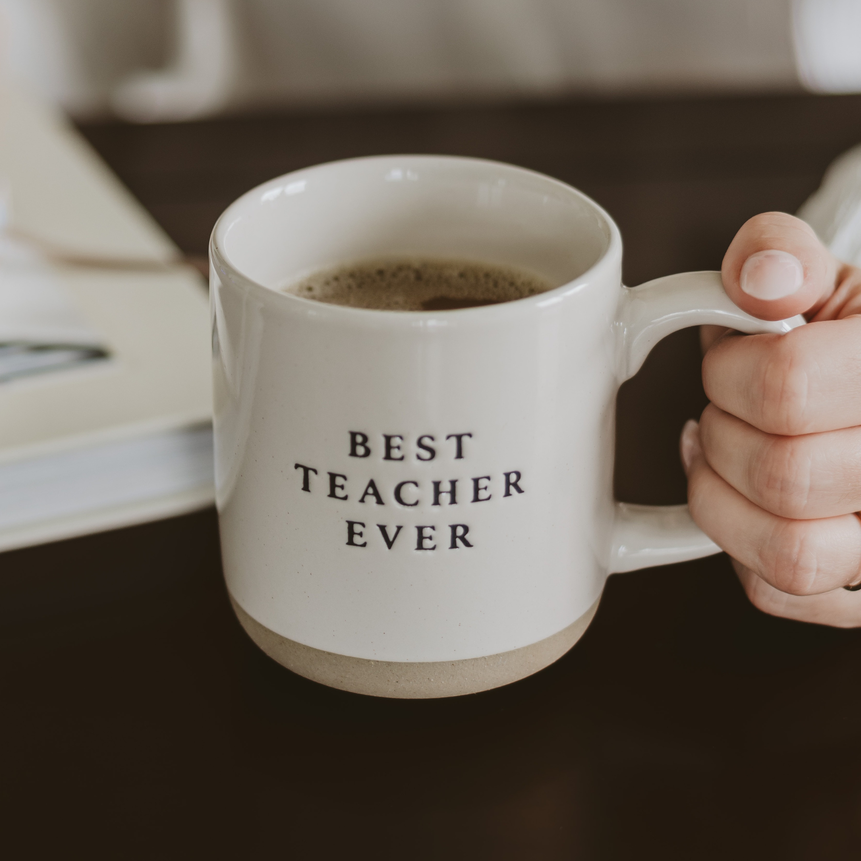 Sweet Water Decor - Best Teacher Ever Stoneware Coffee Mug - Teacher Gifts