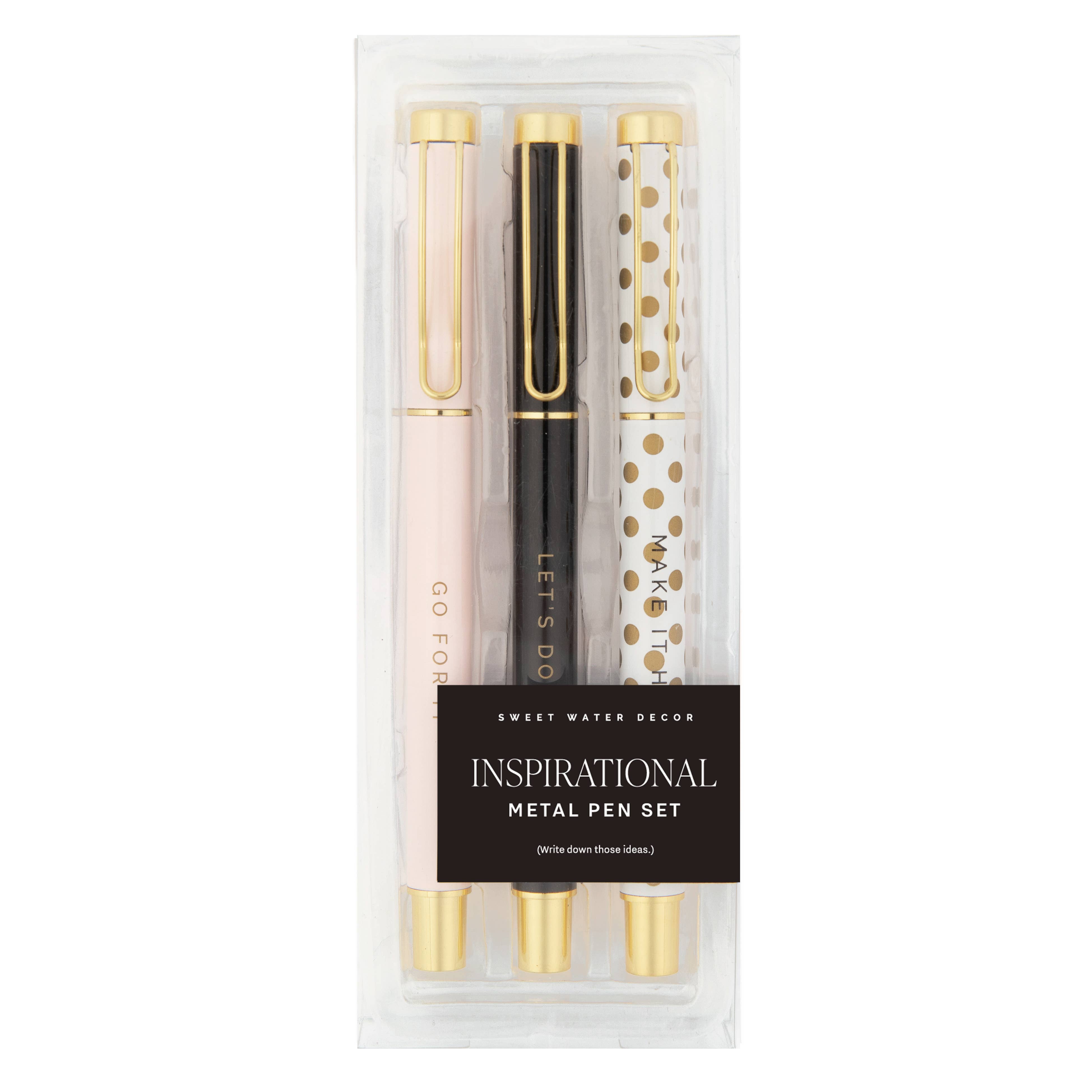 Sweet Water Decor - Inspirational Metal Pen Set - Home Decor & Gifts