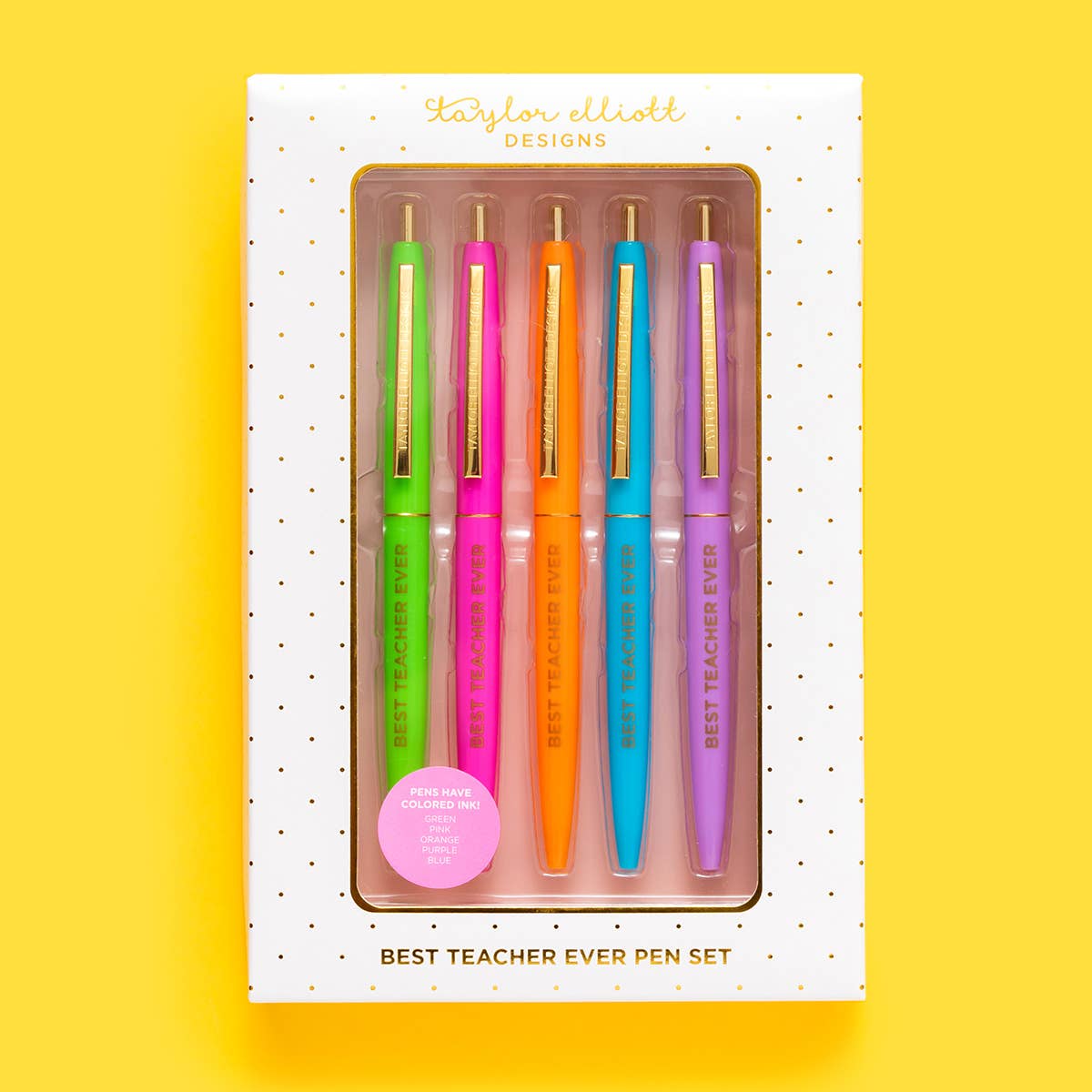 Taylor Elliott Designs - Pen Set - Teacher Appreciation - 5 Piece Set