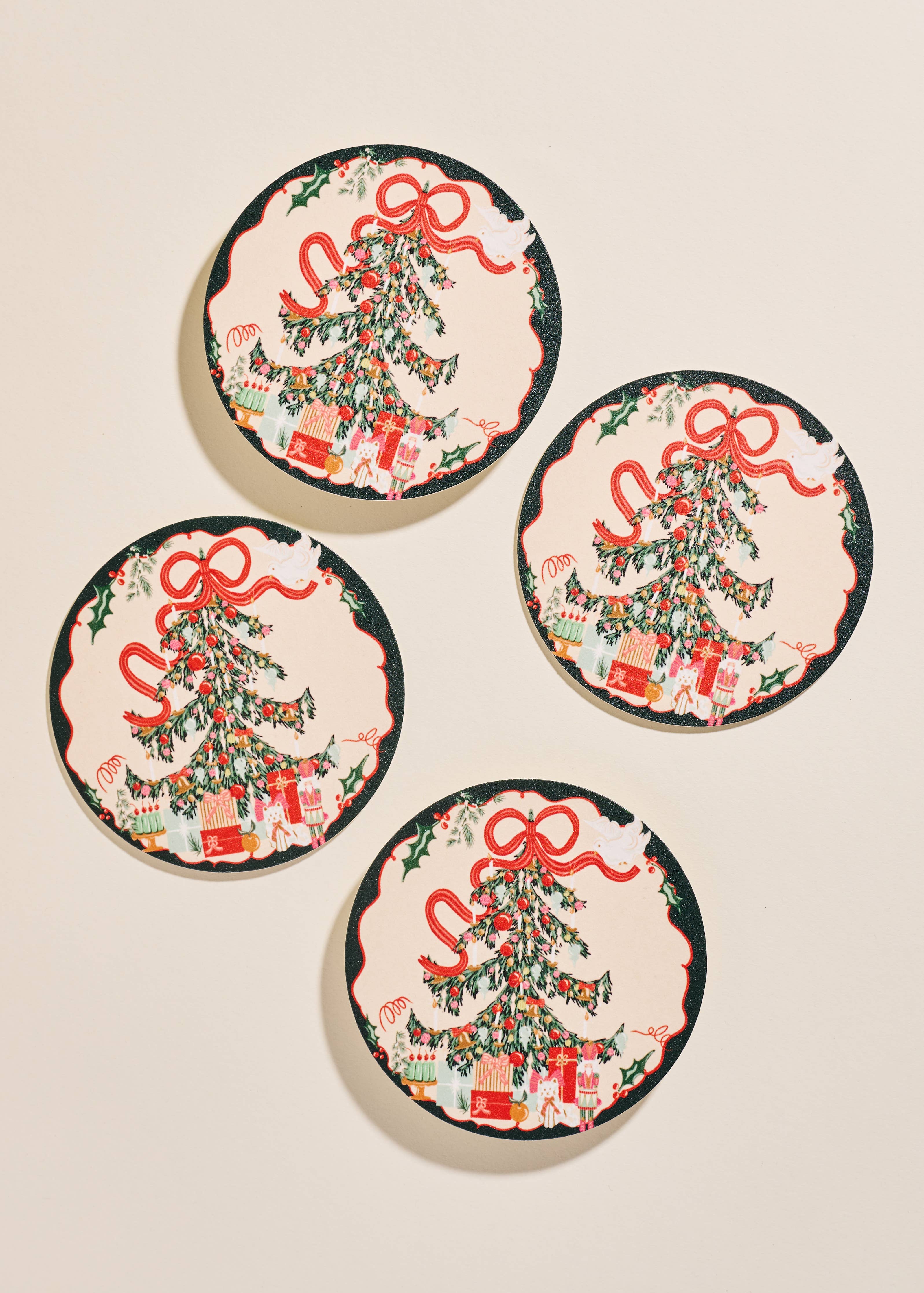 One & Only Paper - Tree Trimming Coasters - Set of 4