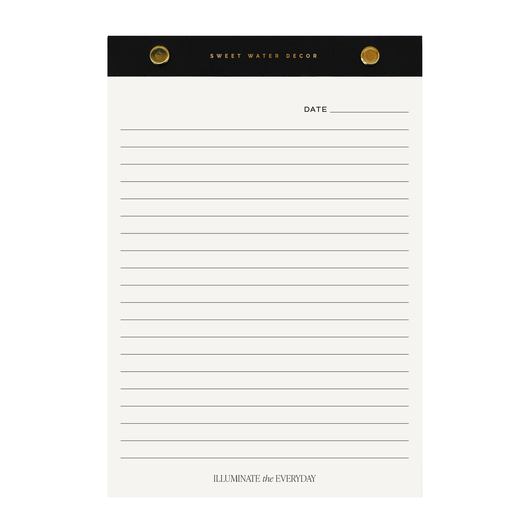 Sweet Water Decor - Gold Rivet Basic Notepad - Stationery & Gifts
