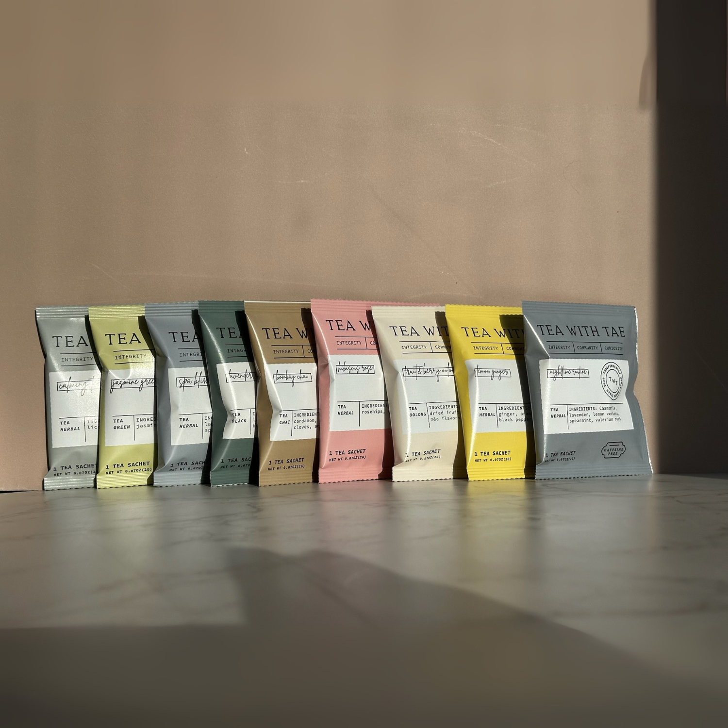 Tea with Tae - Wooden Tea Box Sampler (+ 42 tea bags)