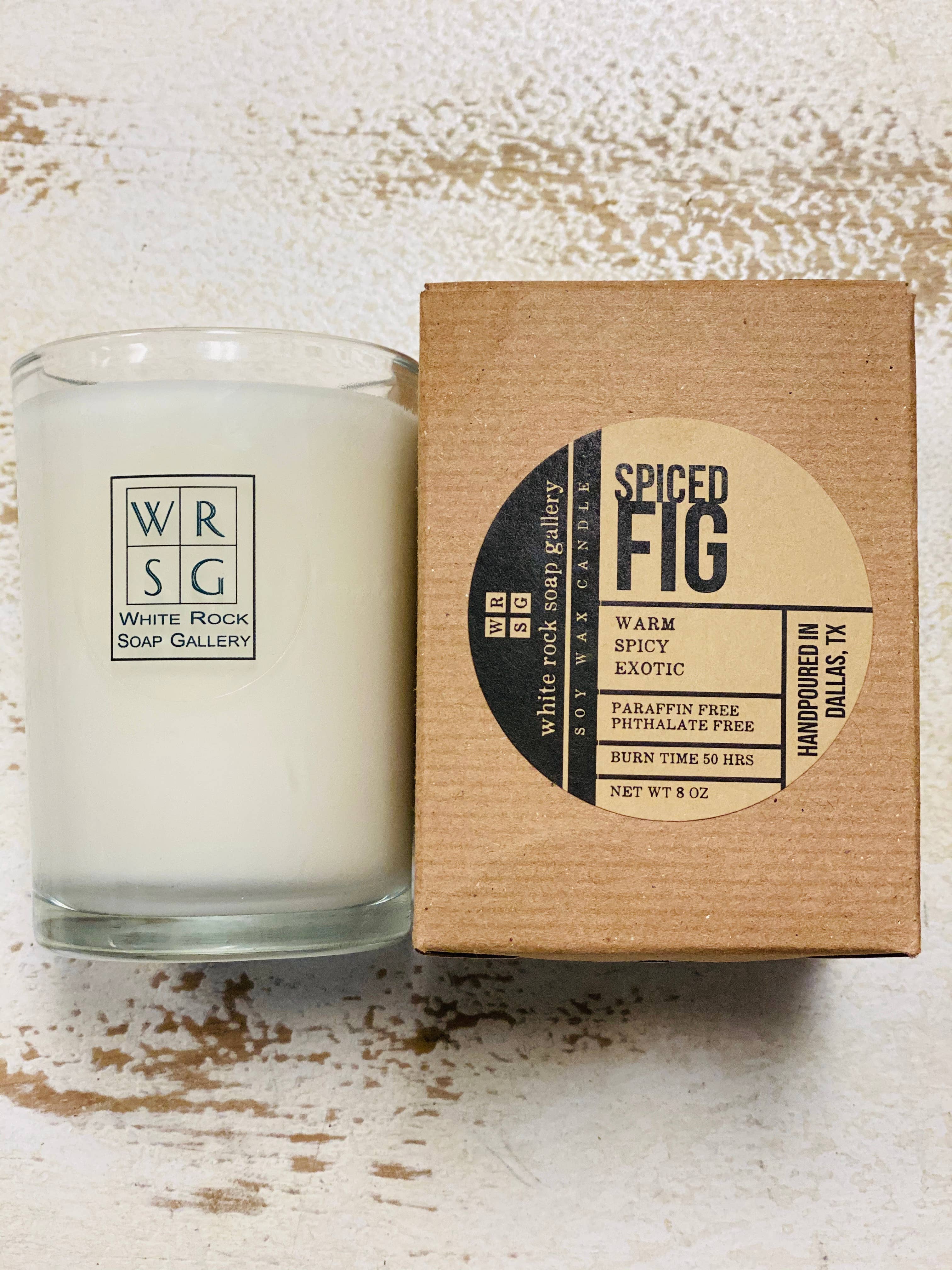 White Rock Soap Gallery - Spiced Fig Candle 8 oz Soy Wax